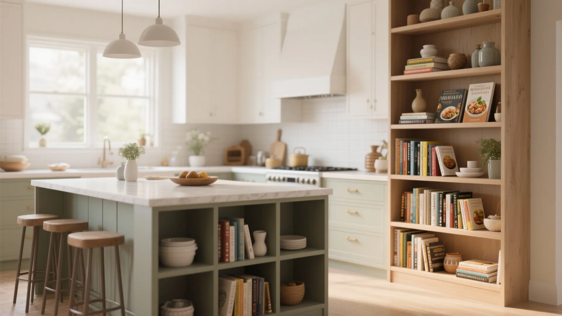 1. Built-in Bookshelves