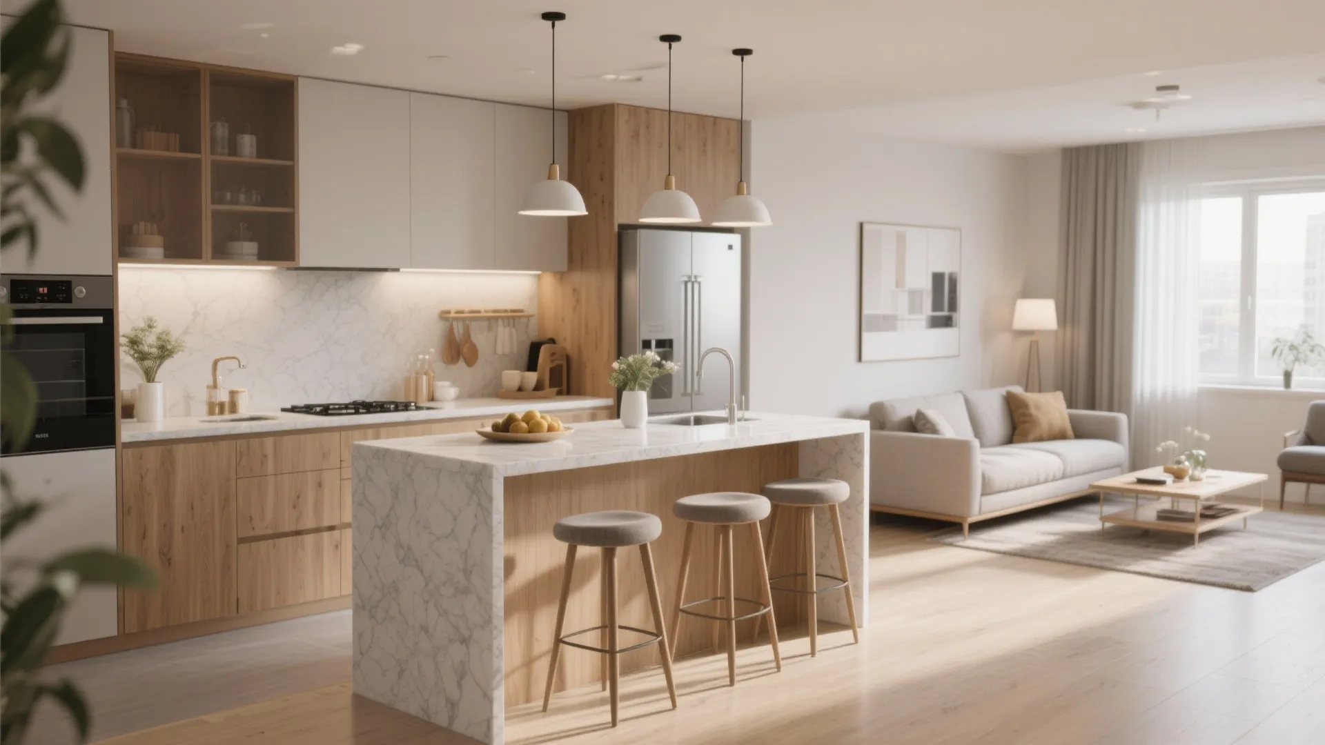 2. Kitchen Island with Seating