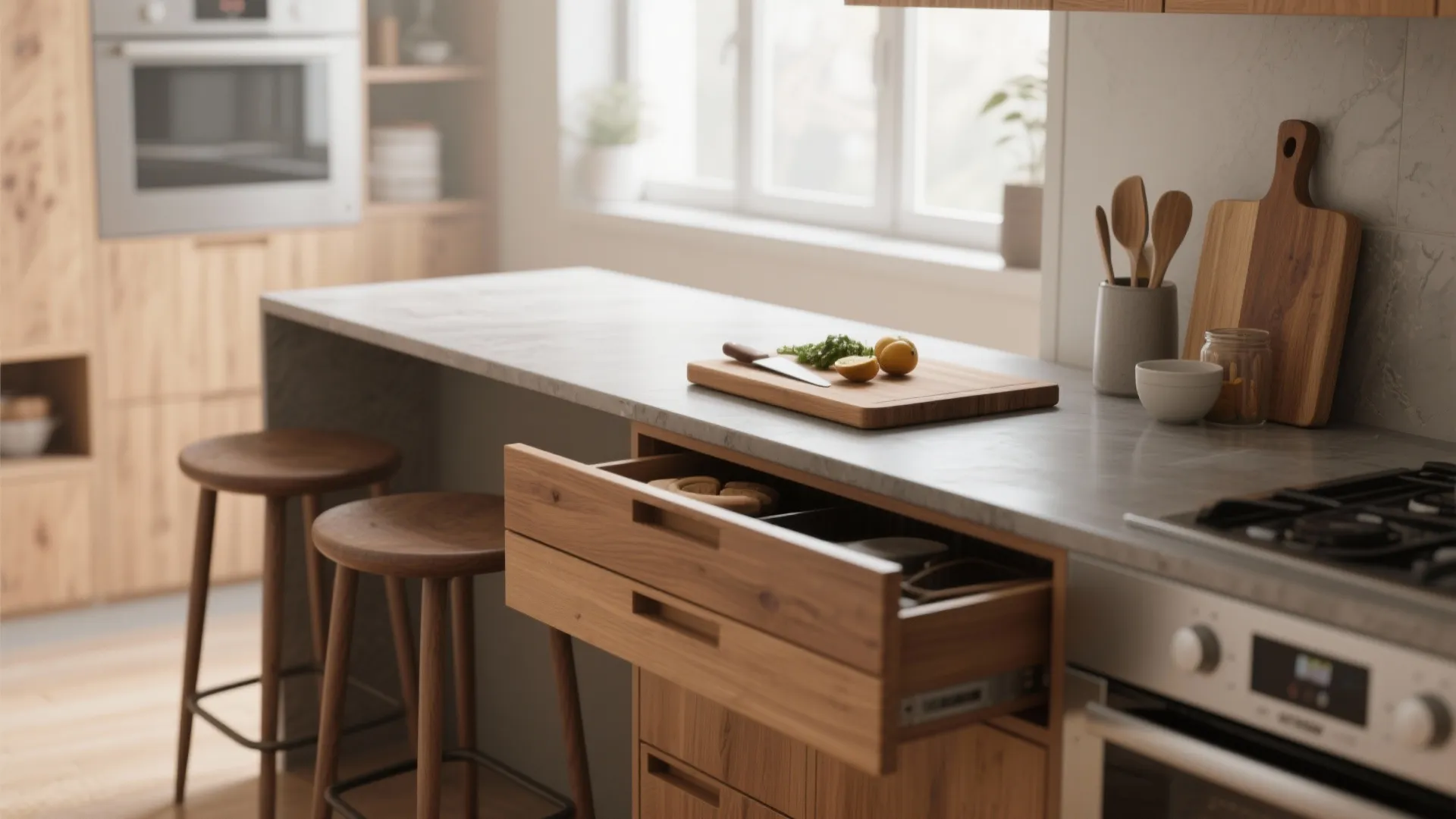2. Multi-functional kitchen island