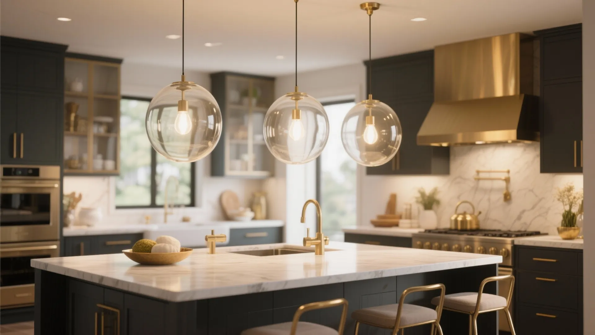 6. Statement Lighting Above