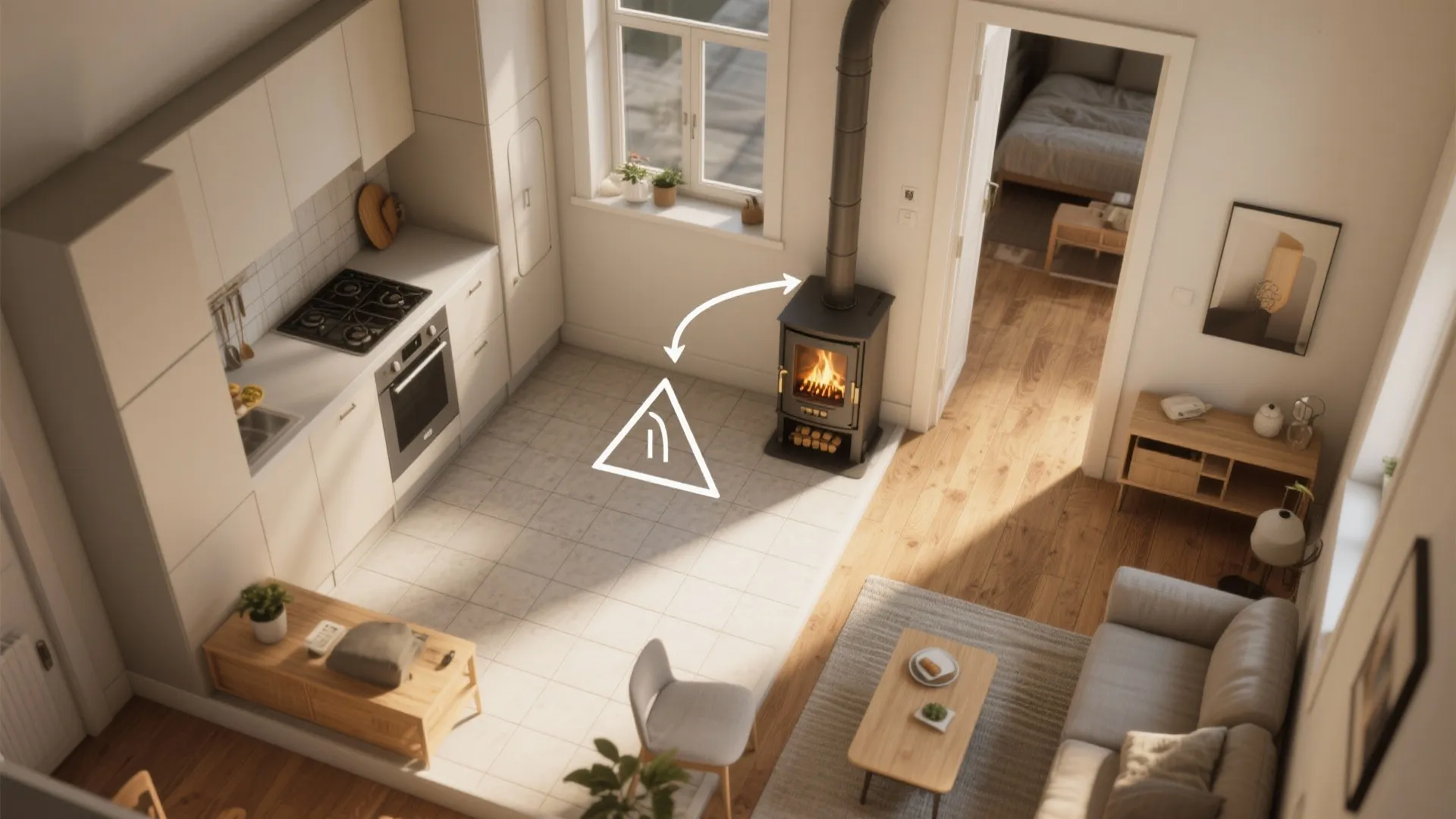 5. Coordinate the stove with kitchen layout and circulation