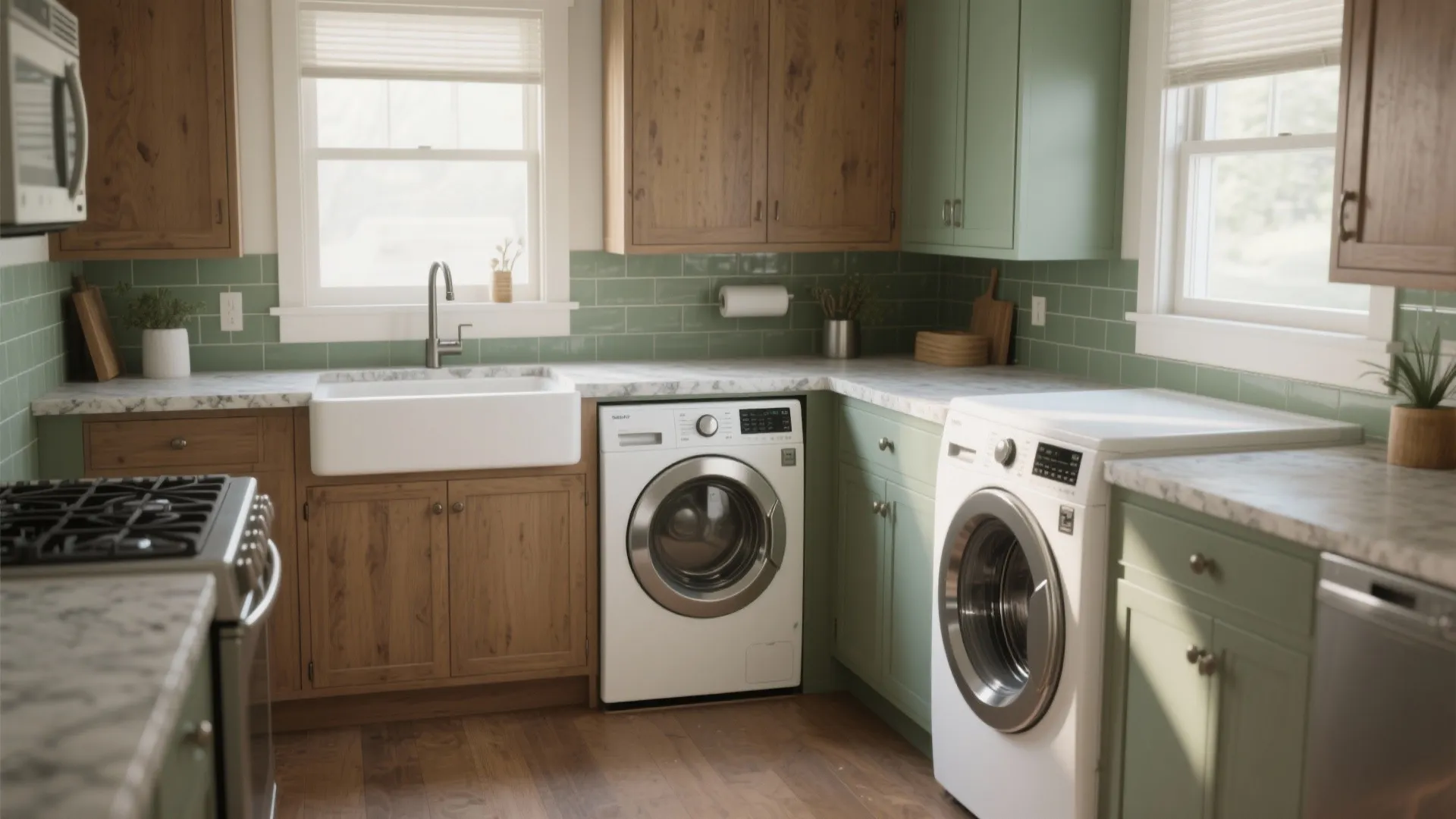 4. Combine laundry with kitchen or mudroom for efficient flow