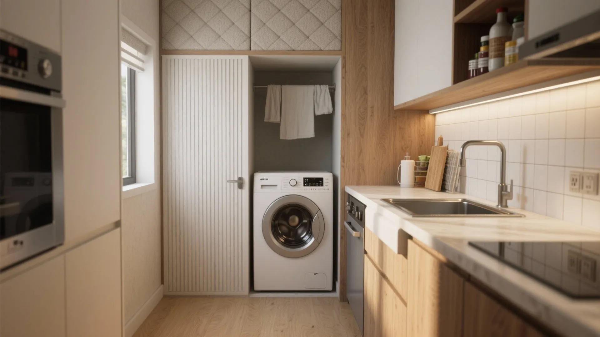5. Combine laundry with pantry or kitchen nooks