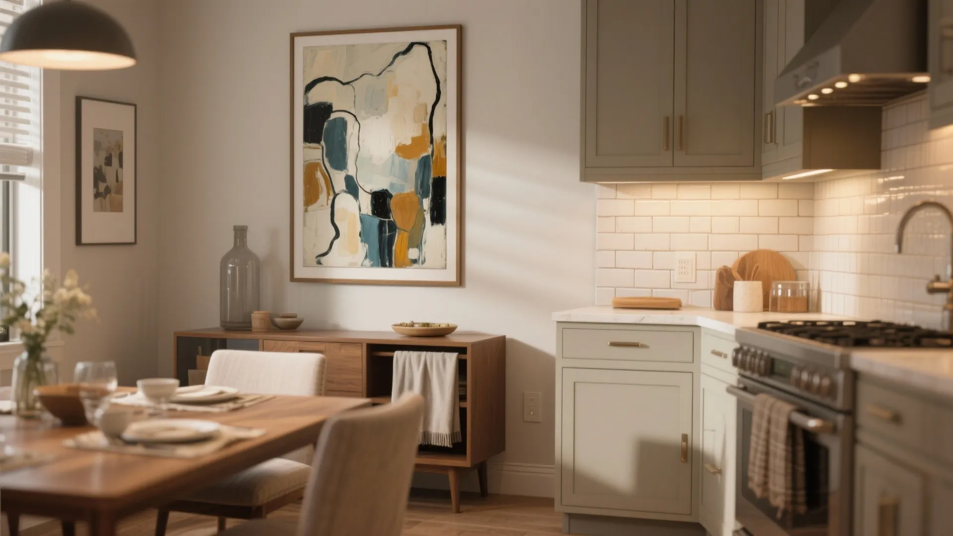 5. Layered moments in kitchens and dining