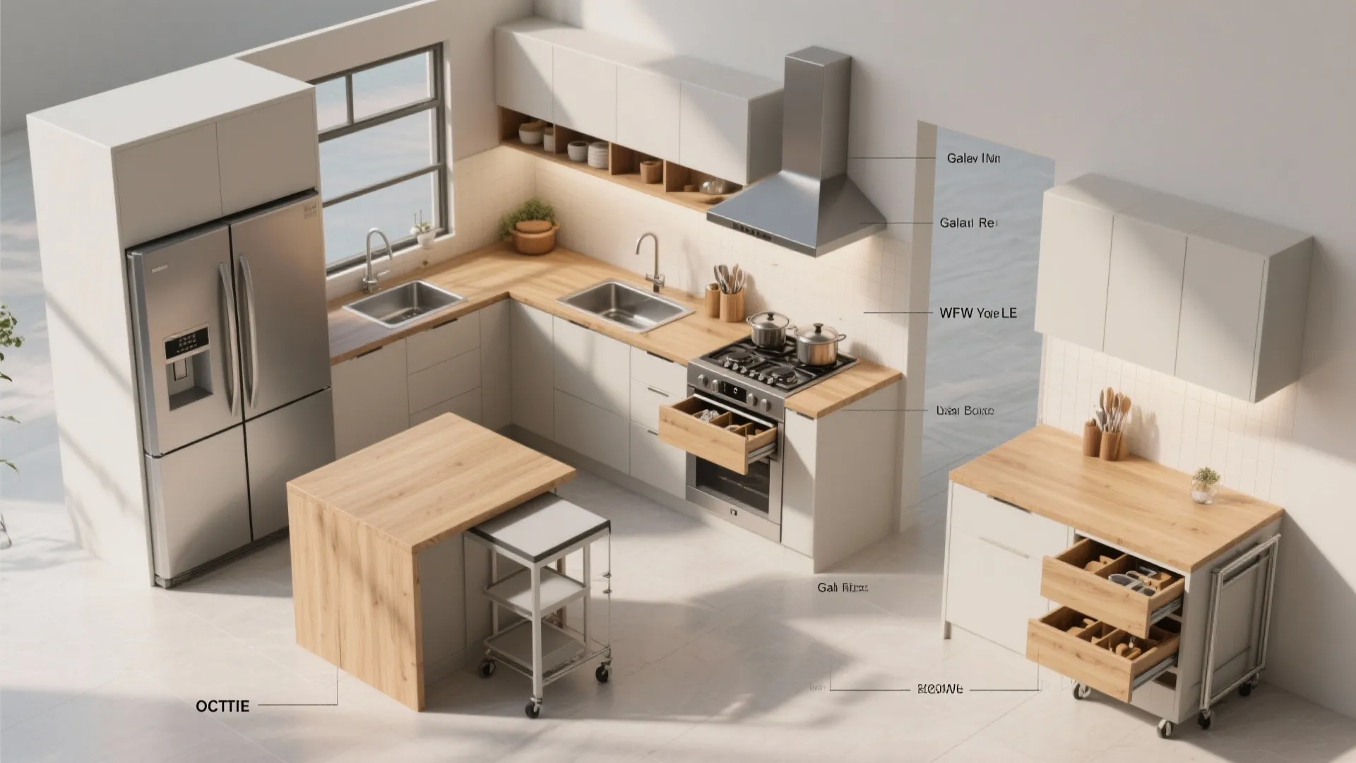 5. Use smart kitchen layouts to improve flow