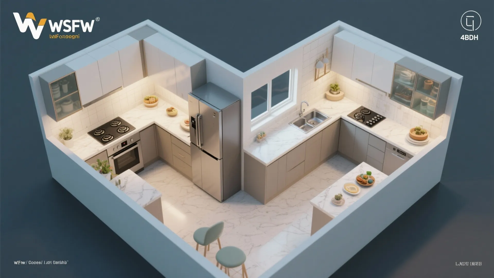 Kitchen That Works: L-Shape or Galley with Tall Storage