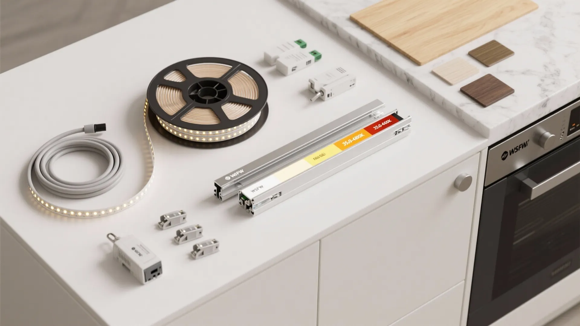 Under-Cabinet and Toe-Kick Lighting in Micro Kitchens