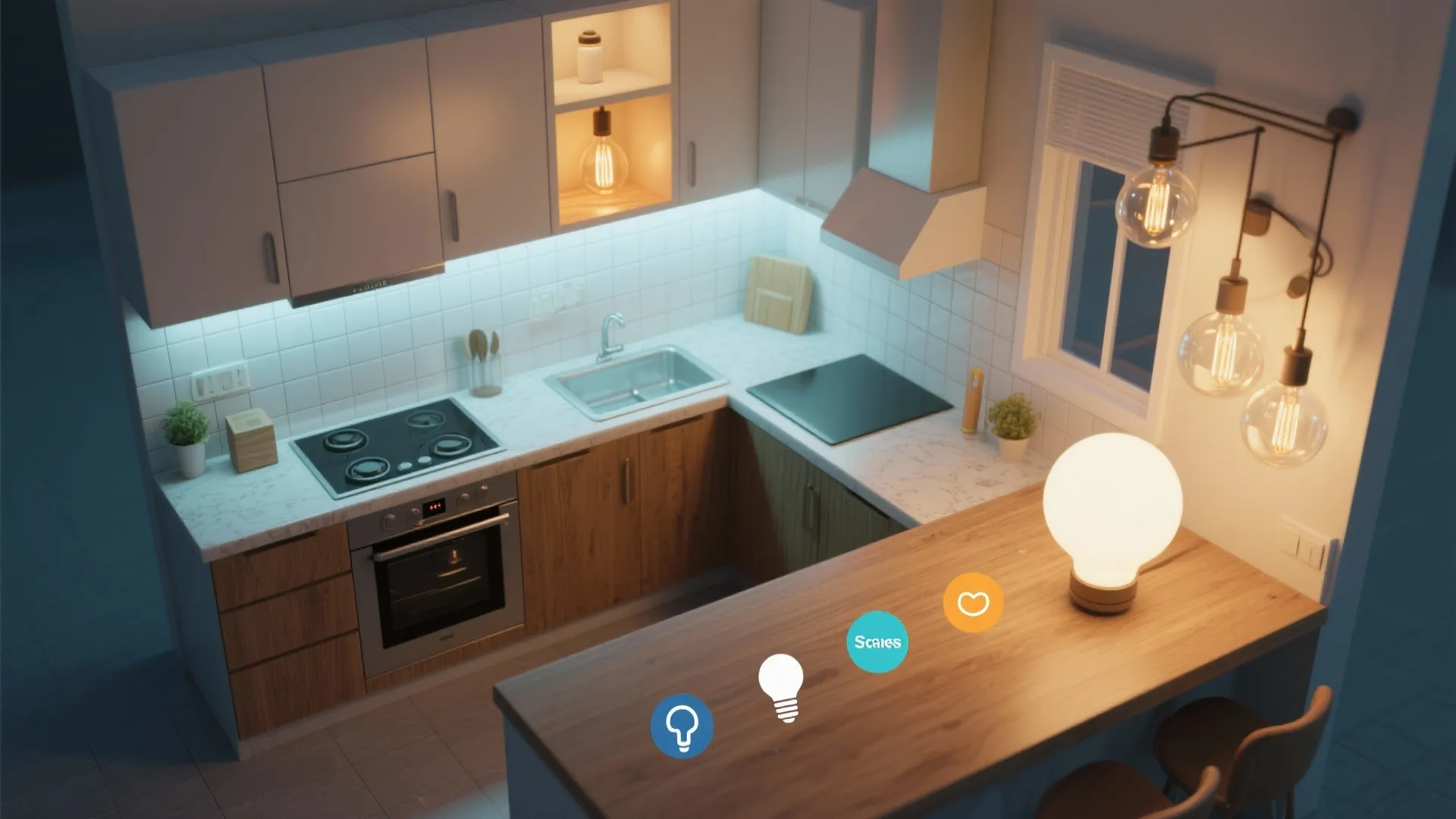 Smart Filament Bulbs for Mood Scenes and Energy Savings