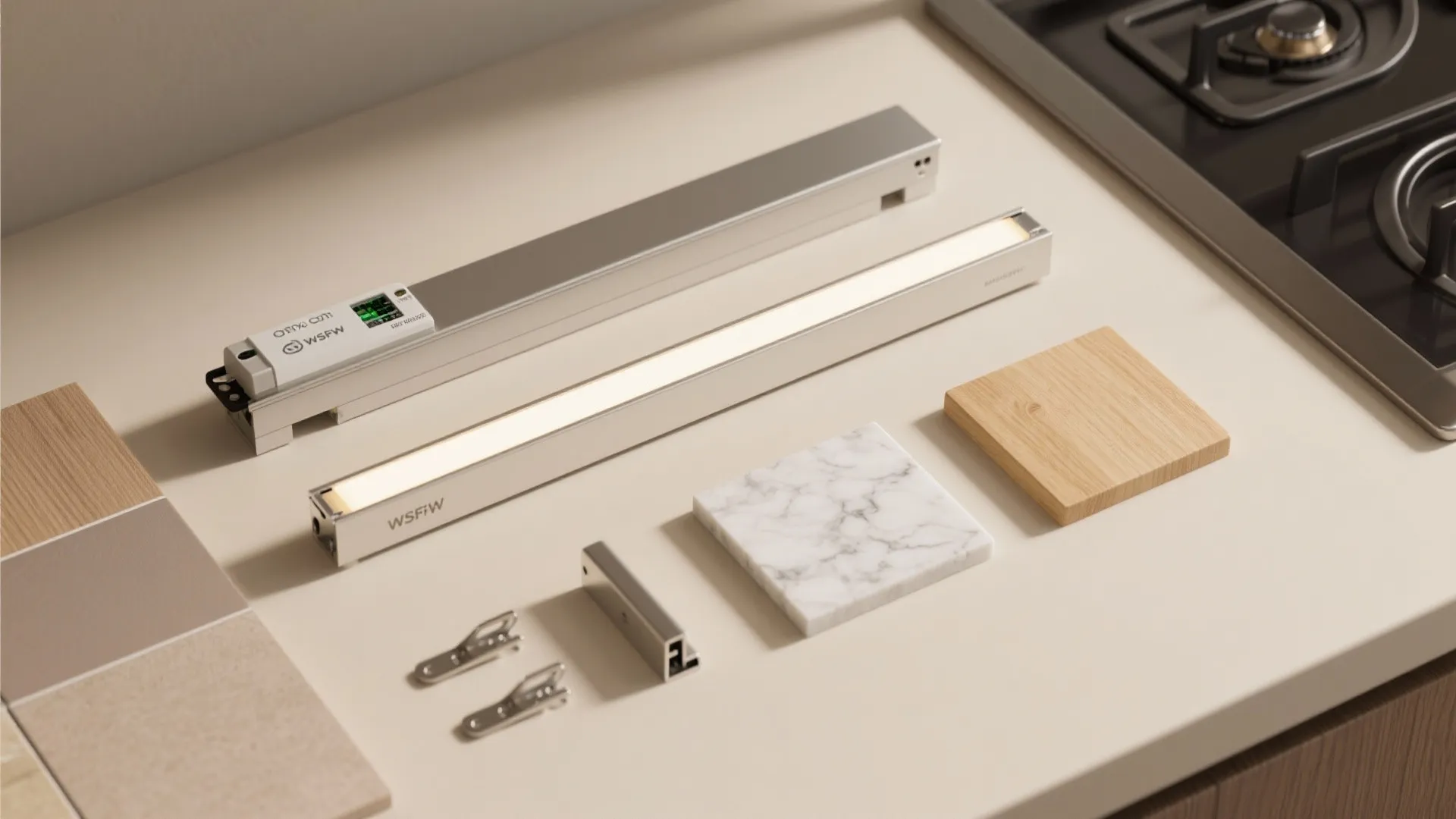 2) Under-cabinet linear task lighting for kitchens