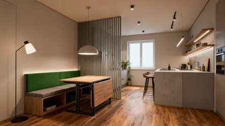 5 Small-Space Ideas for Kitchen-Dining-Living Combo