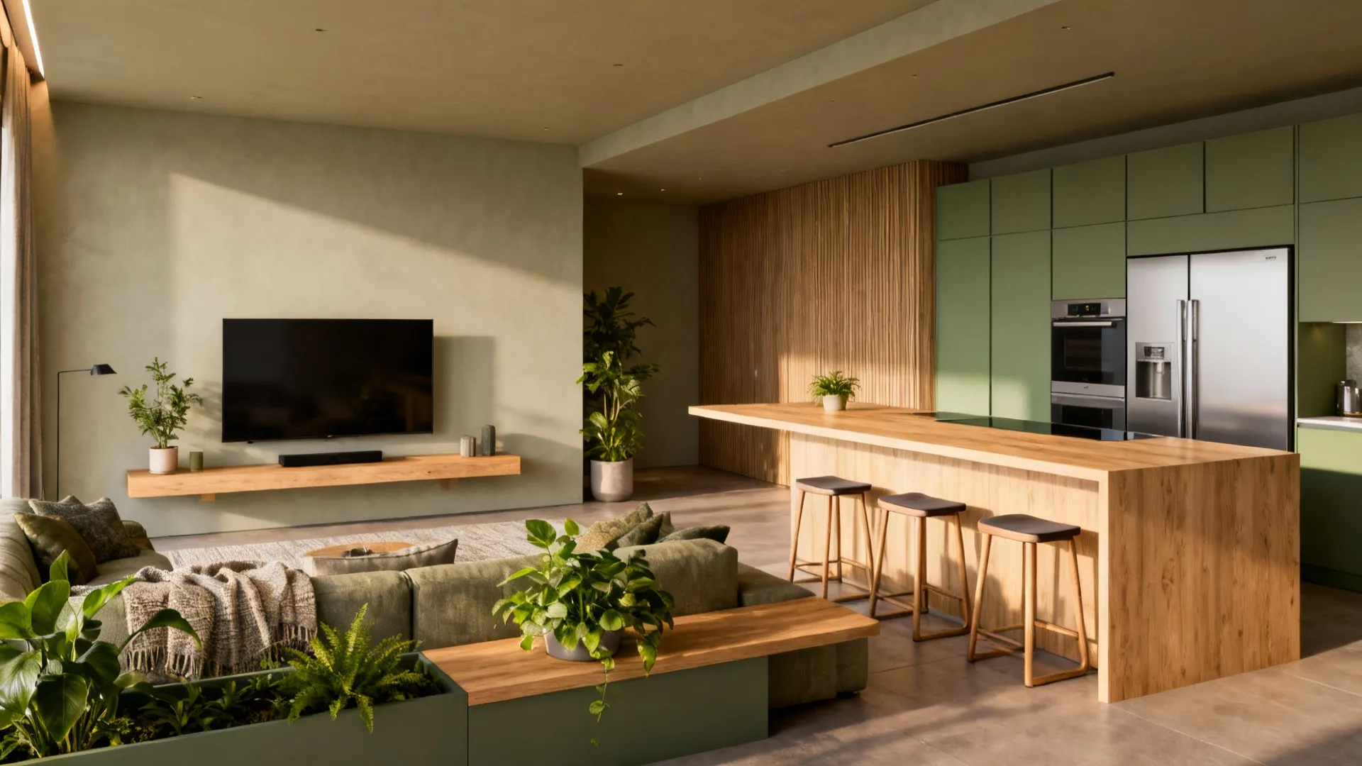 5 Small-Space Kitchen-Living Ideas