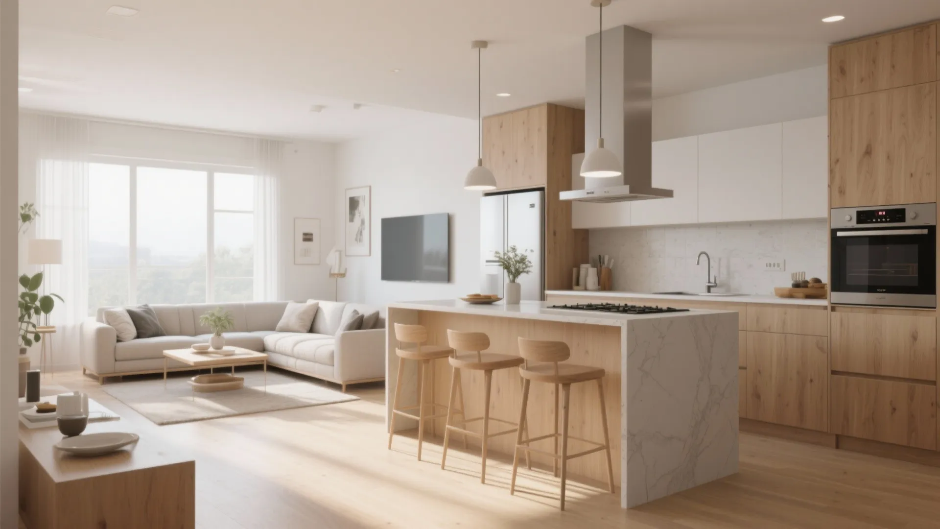 Tip 5: Kitchen-Living Hybrid