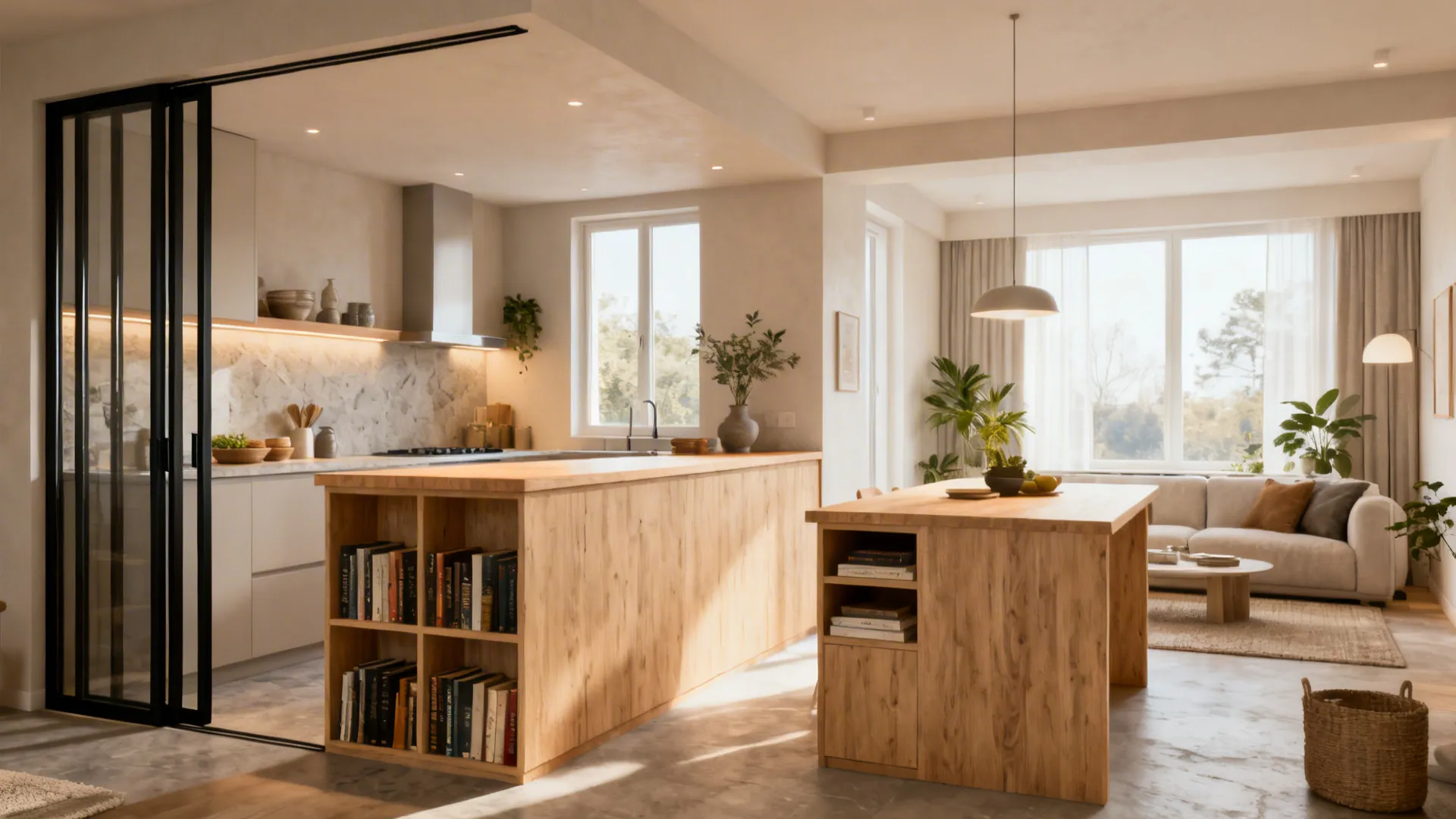 5 Ideas to Replace a Wall Between Kitchen and Living Room