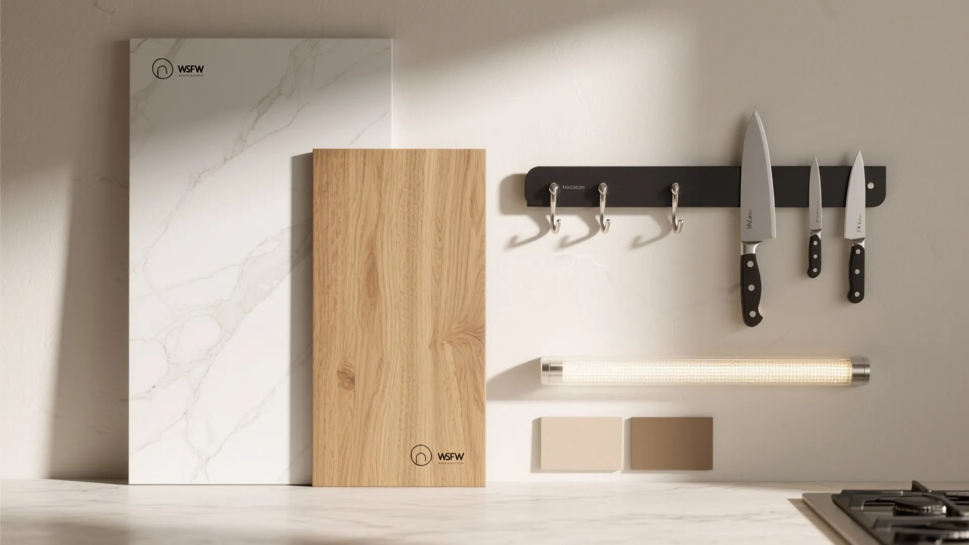 4) Multifunctional Kitchen Walls: Rails, Backsplashes, and Plug-and-Play Lighting