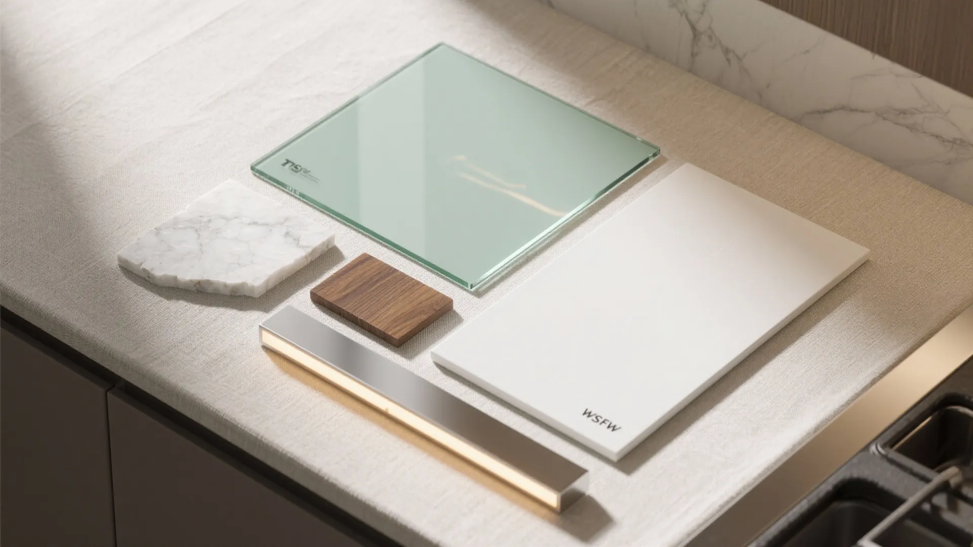 Glass Backsplash to Boost Light and Cleanability