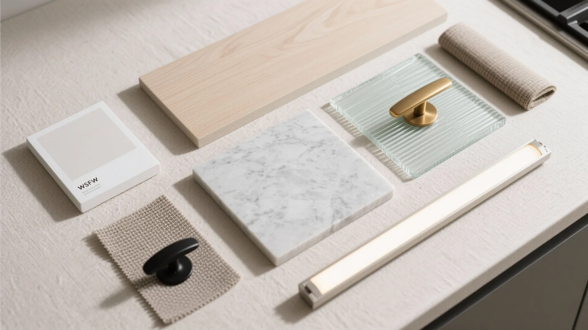 Light-loving finishes: pale woods, satin whites, and reflective details