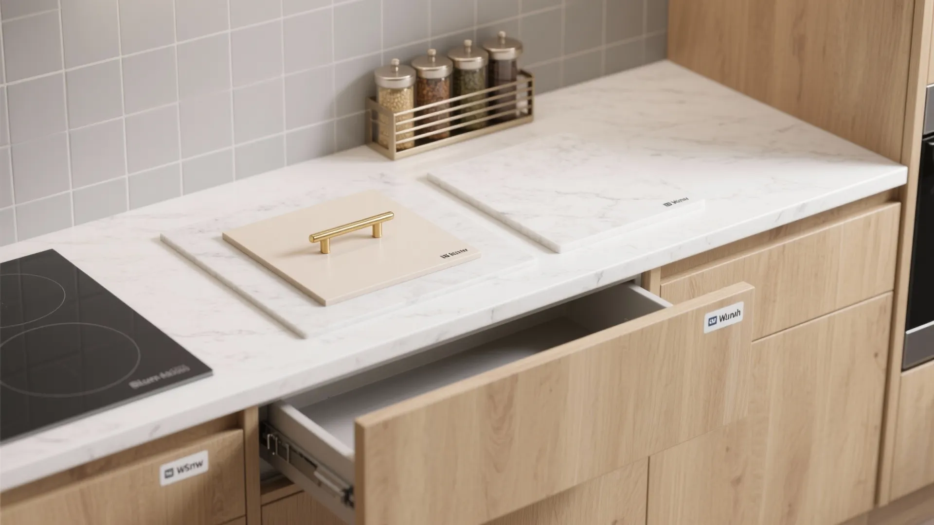 Minimalist kitchen storage for 3 BHKs