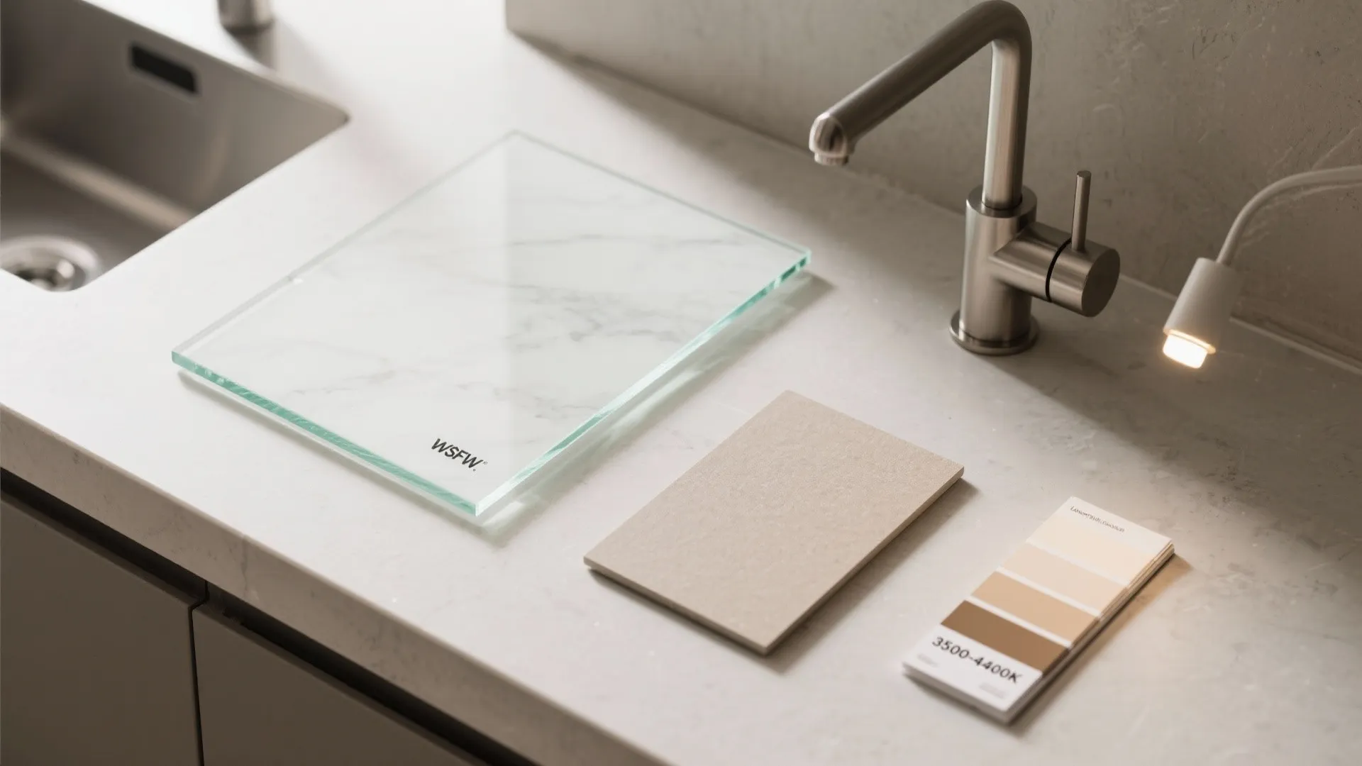 Glass Backsplash for Light and Depth