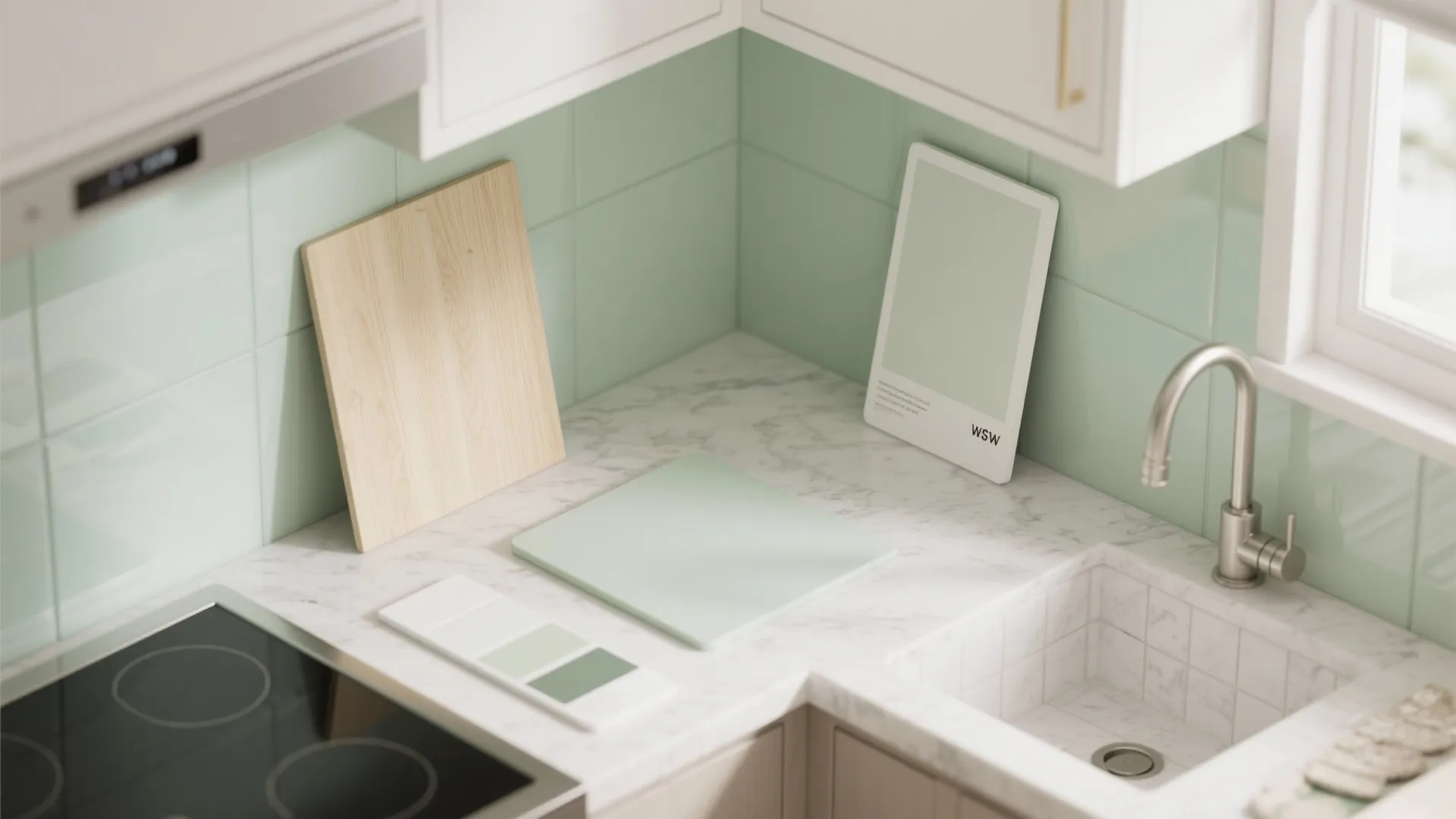 Glass Backsplash for a Brighter Kitchen