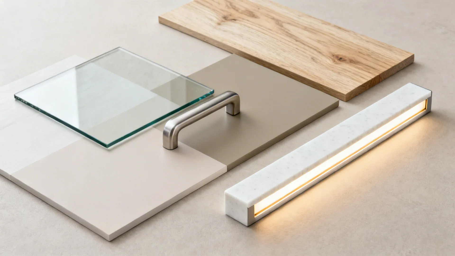 Warm wood accents to soften all the hard edges