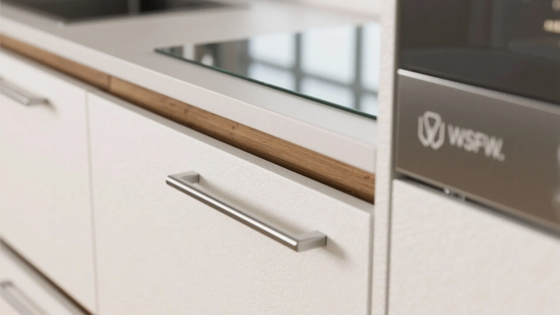 Minimal kitchen storage with a calm palette