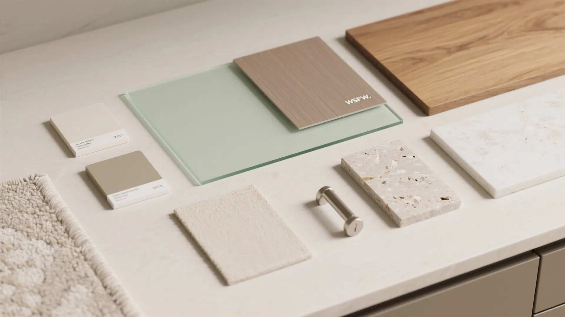 Modular kitchen with smart storage and a glass backsplash