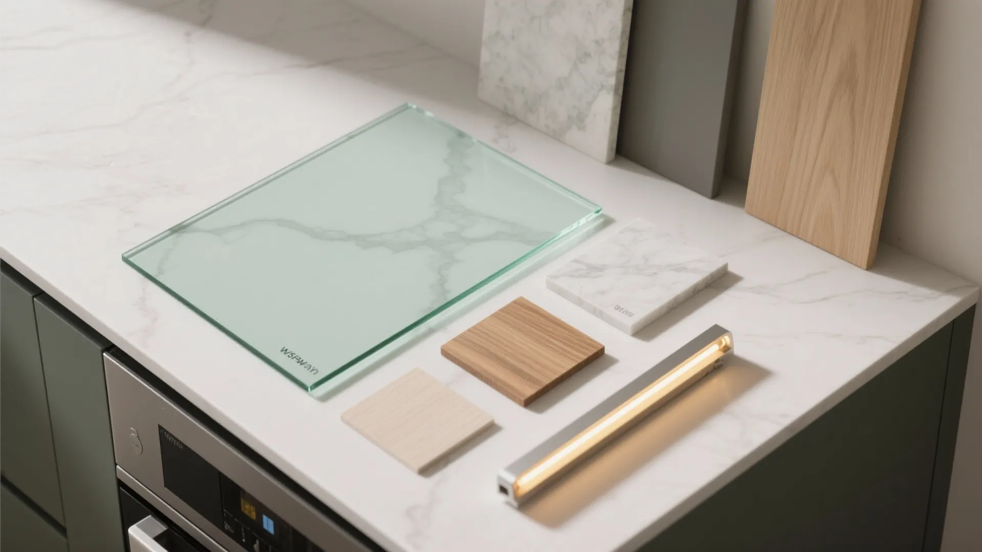 Glass Backsplash for Light and Depth