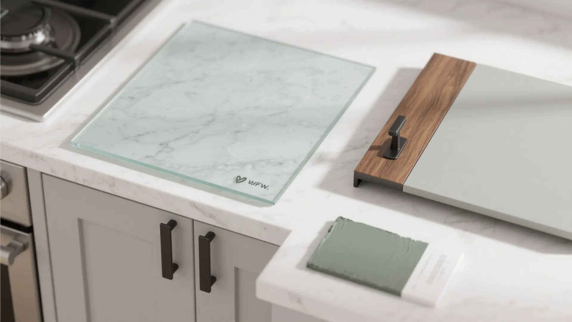 Glass Backsplash for Airy Light