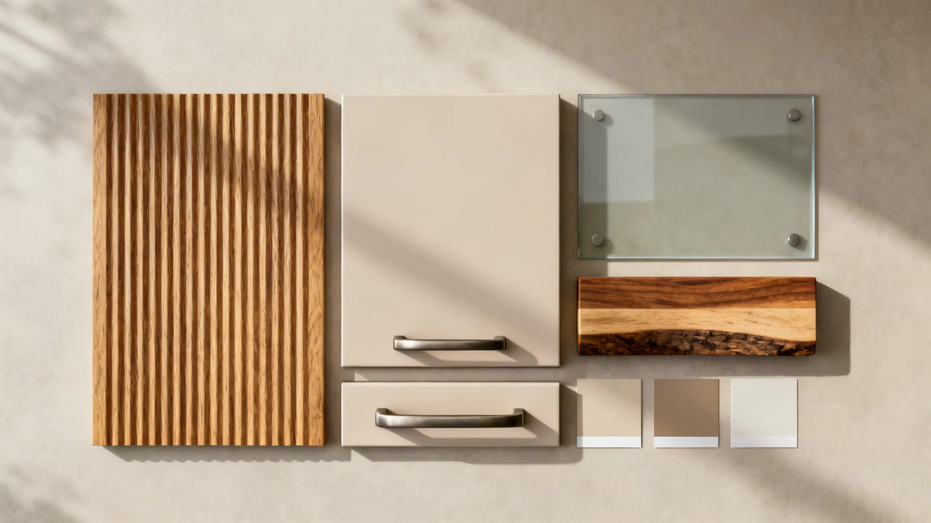 Warm Textures: Wood, Ribbed Panels, and Soft Neutrals