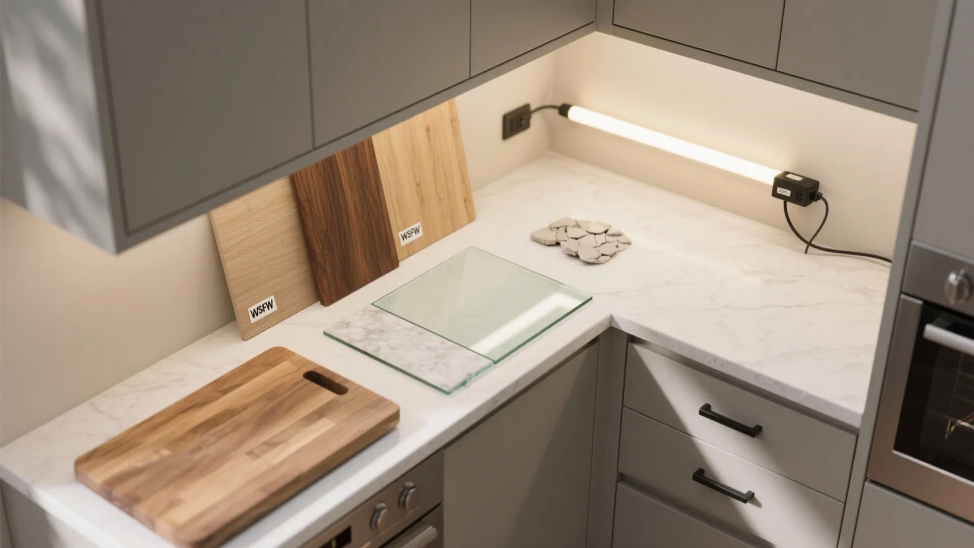 Task lighting layered like a study desk