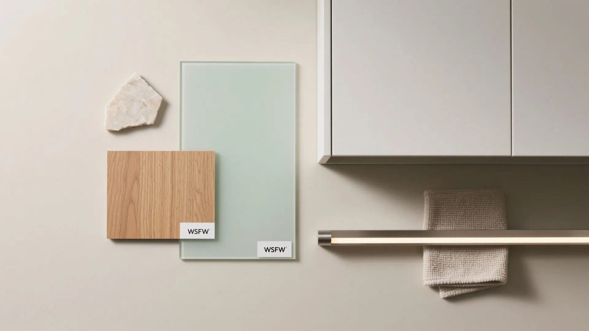 Glass backsplash to brighten compact kitchens