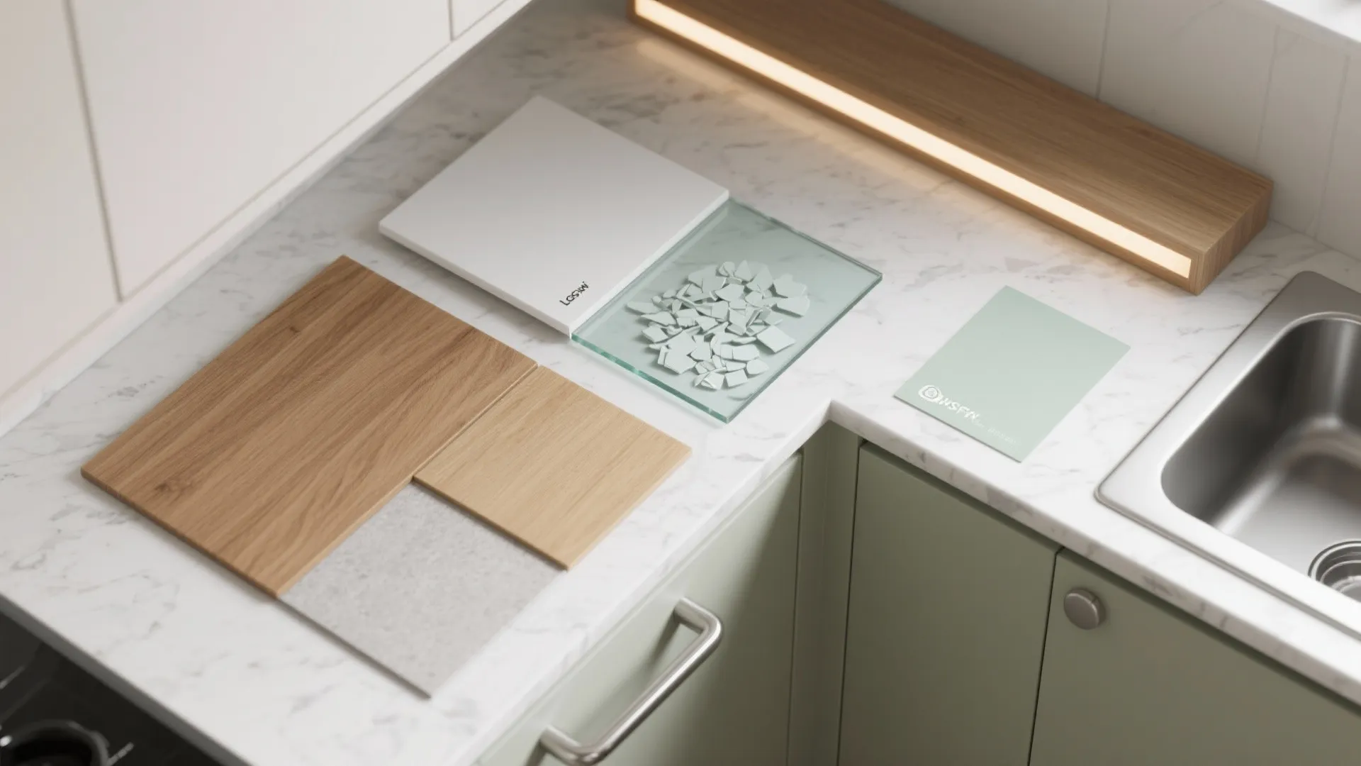 Glass Backsplash for Light and Easy Cleaning