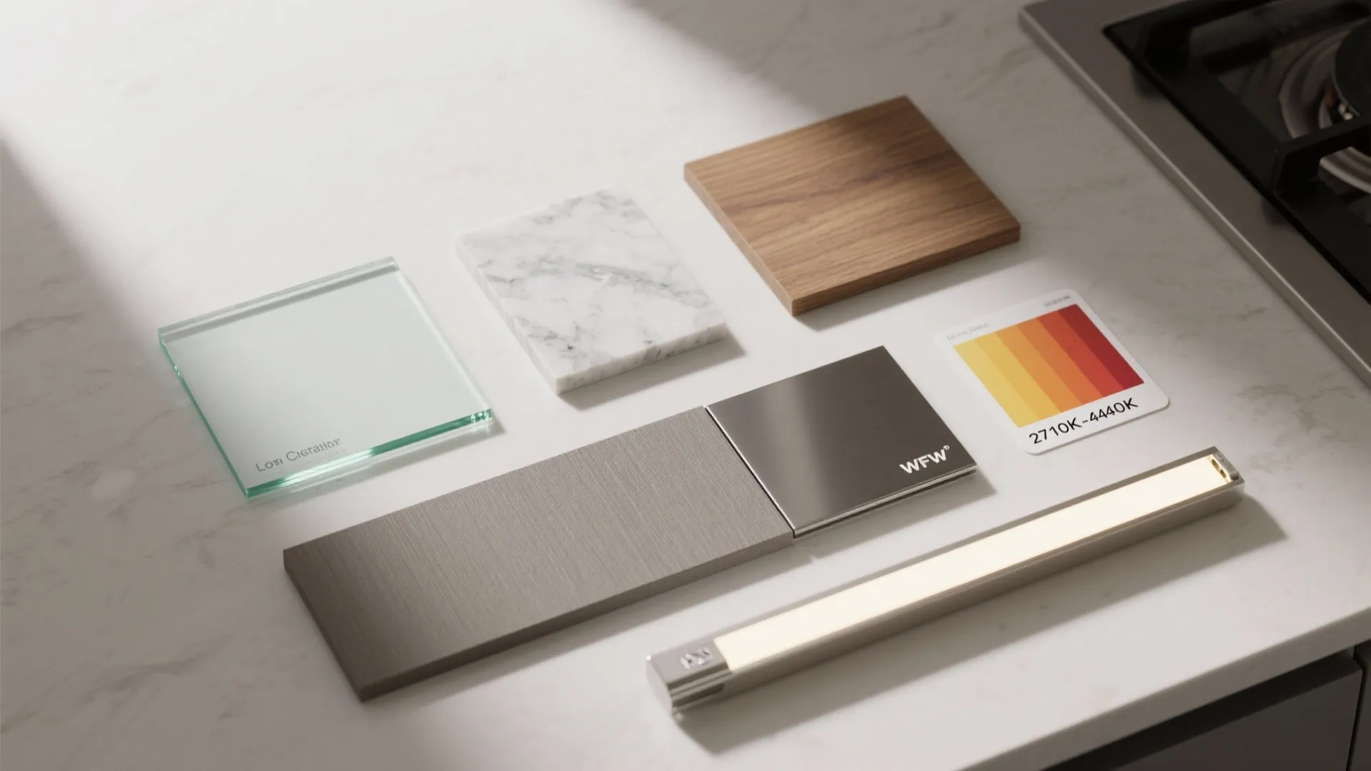 Glass Backsplash for Light and Depth