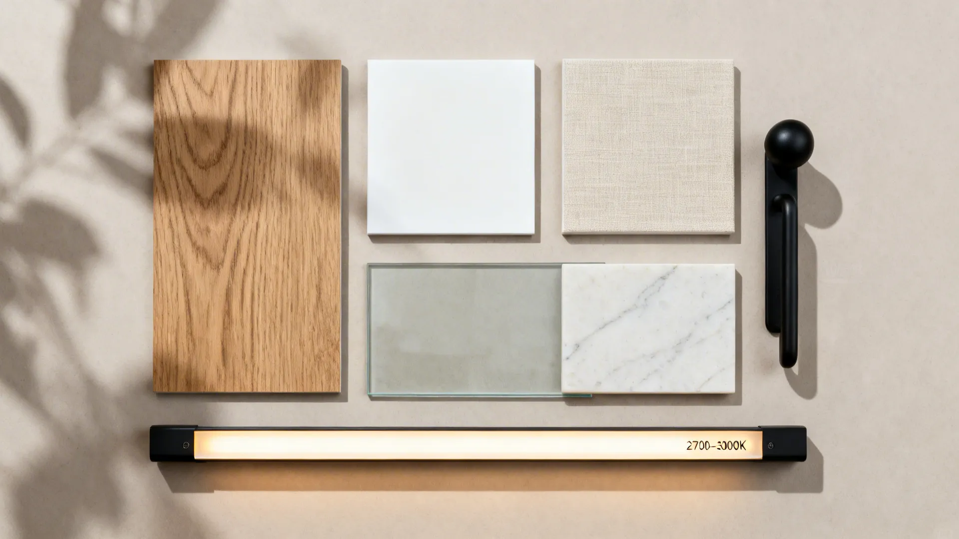 Warm wood accents with layered lighting