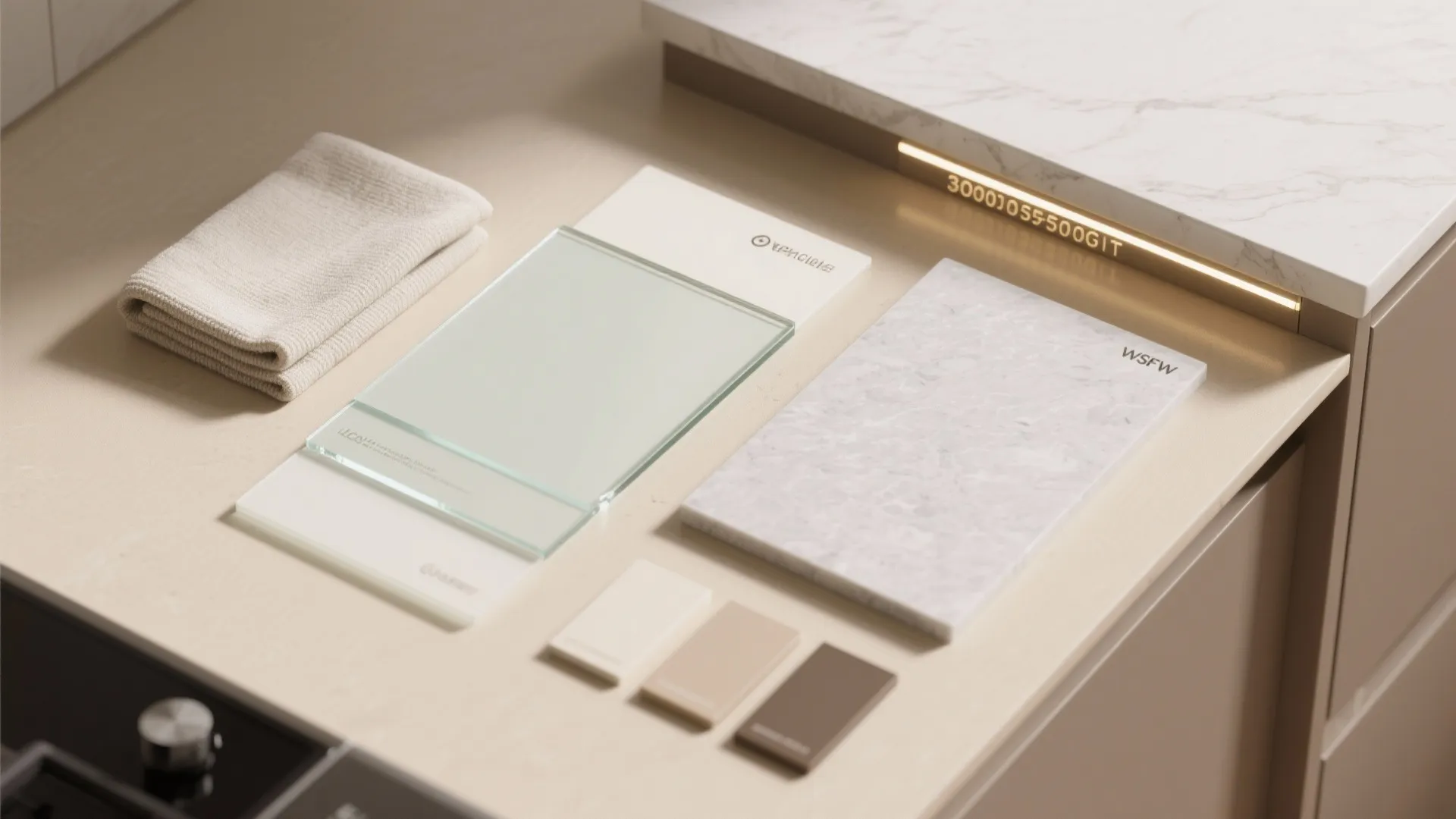 Glass backsplash for a brighter galley kitchen