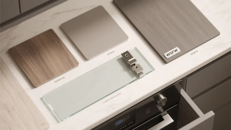 Modern Kitchen Material Samples & Hardware Display