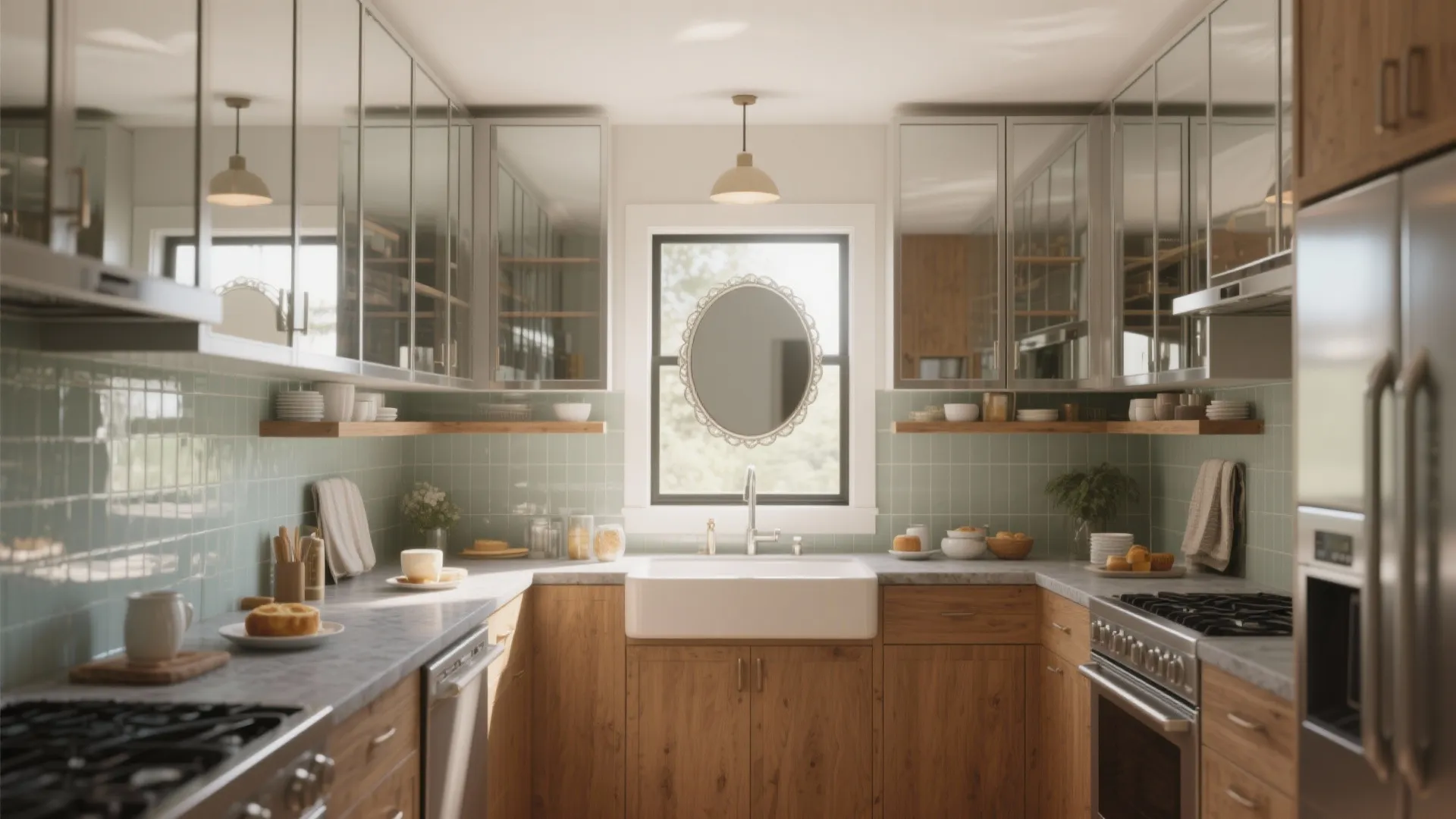 Kitchen Mirror Ideas: 5 Small-Space Inspirations: Brighten and enlarge your kitchen with five mirror concepts I actually used in real remodels