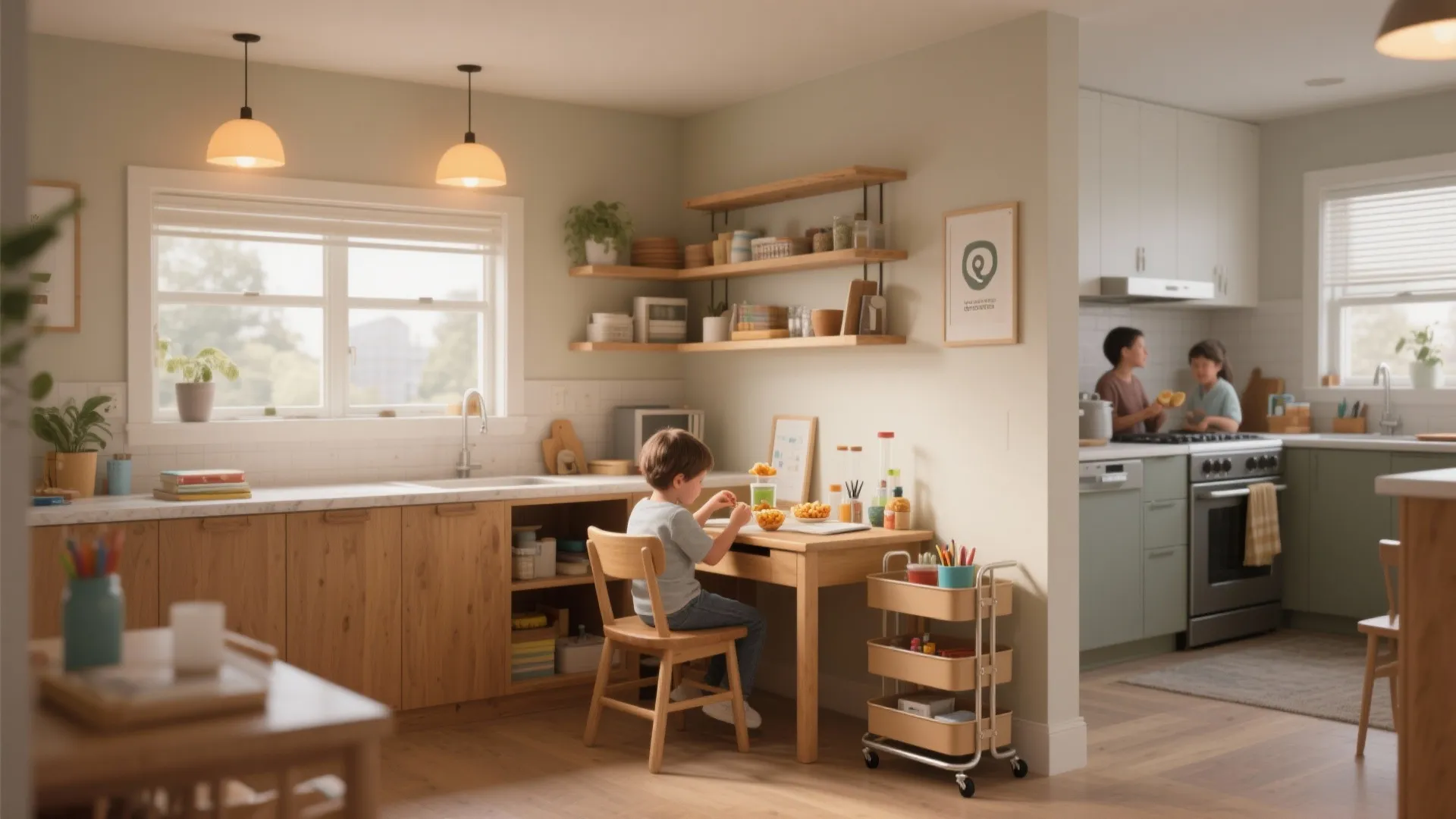 5. Pocket Learning Corner Near the Kitchen