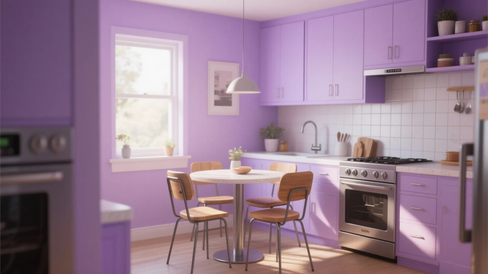 4. Light Purple in Kitchen Nooks