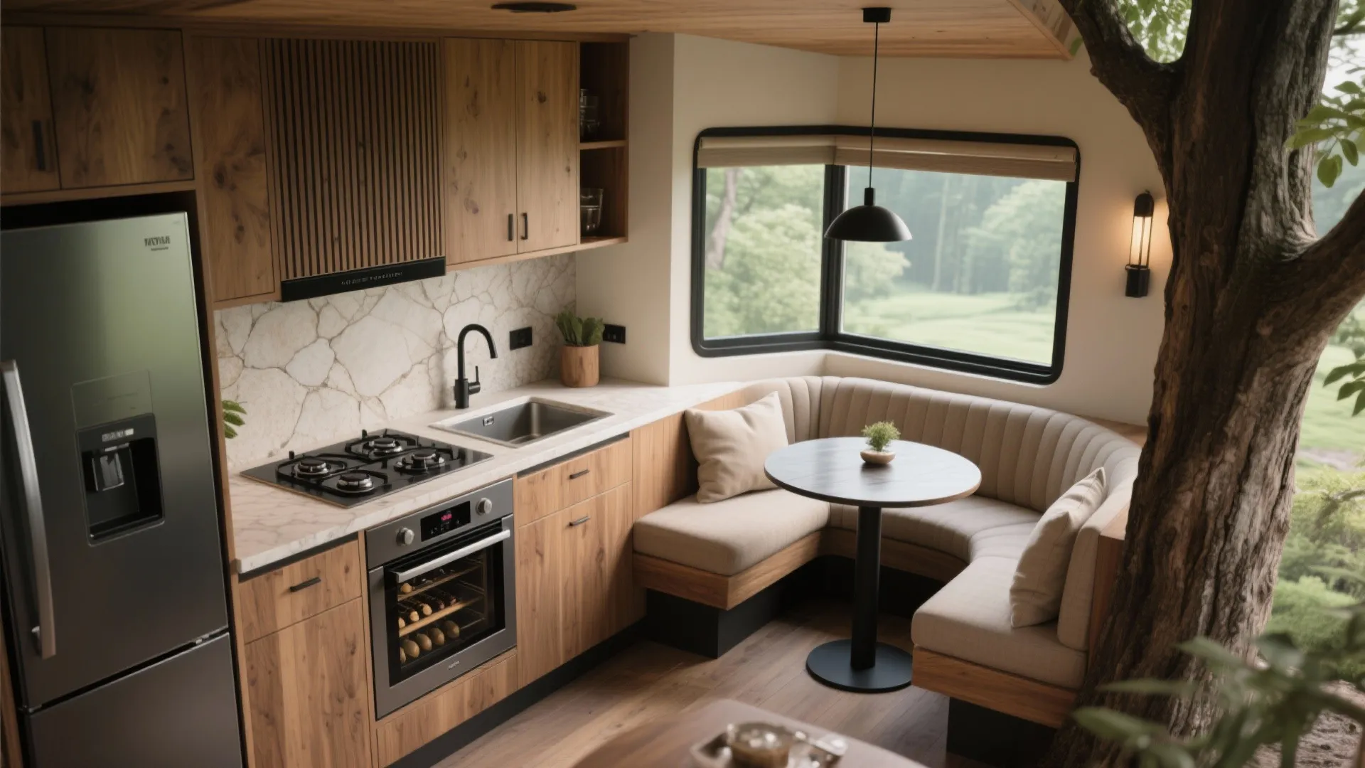 Gourmet Micro-Kitchens and Cozy Dining Nooks