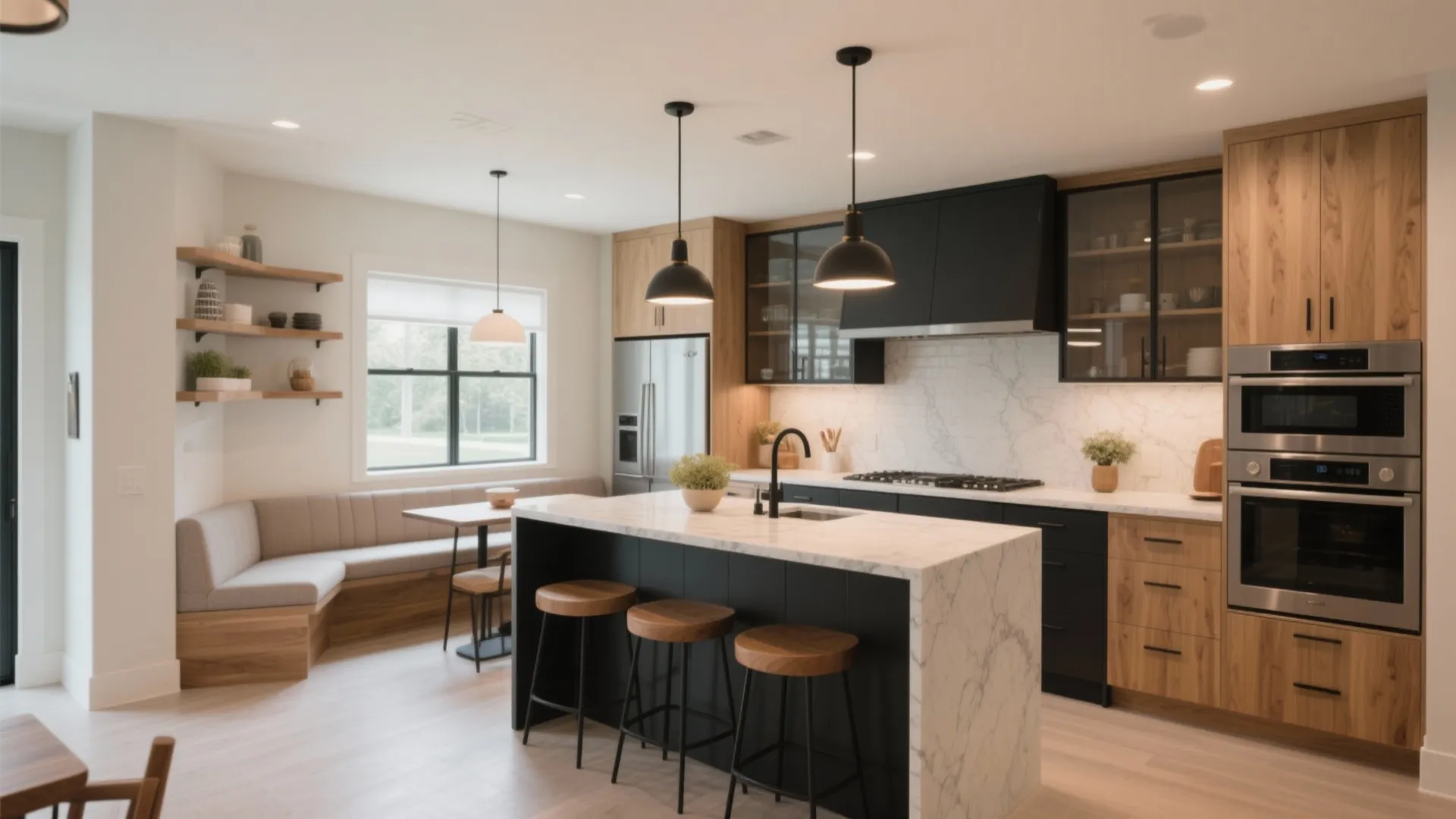 Kitchen Triangle Plus a Breakfast Nook