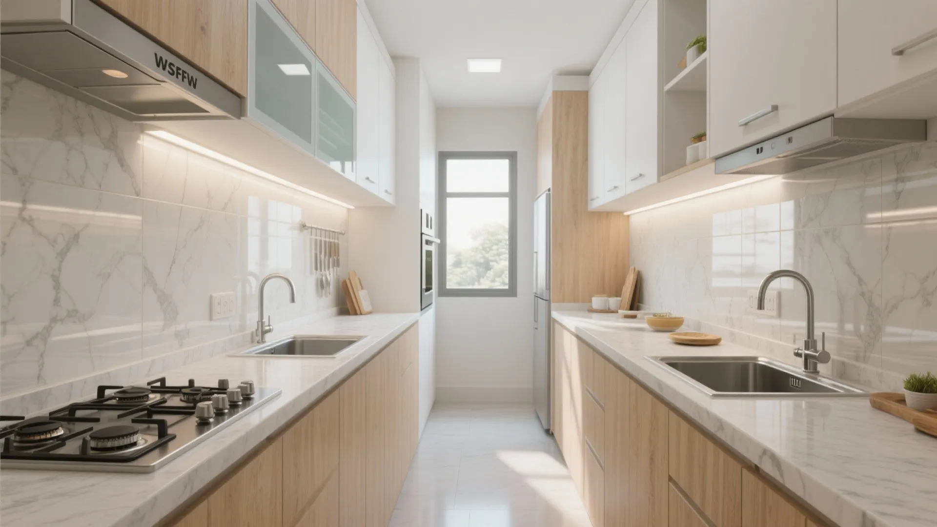 Efficient L-Shape or Parallel Kitchen Planning