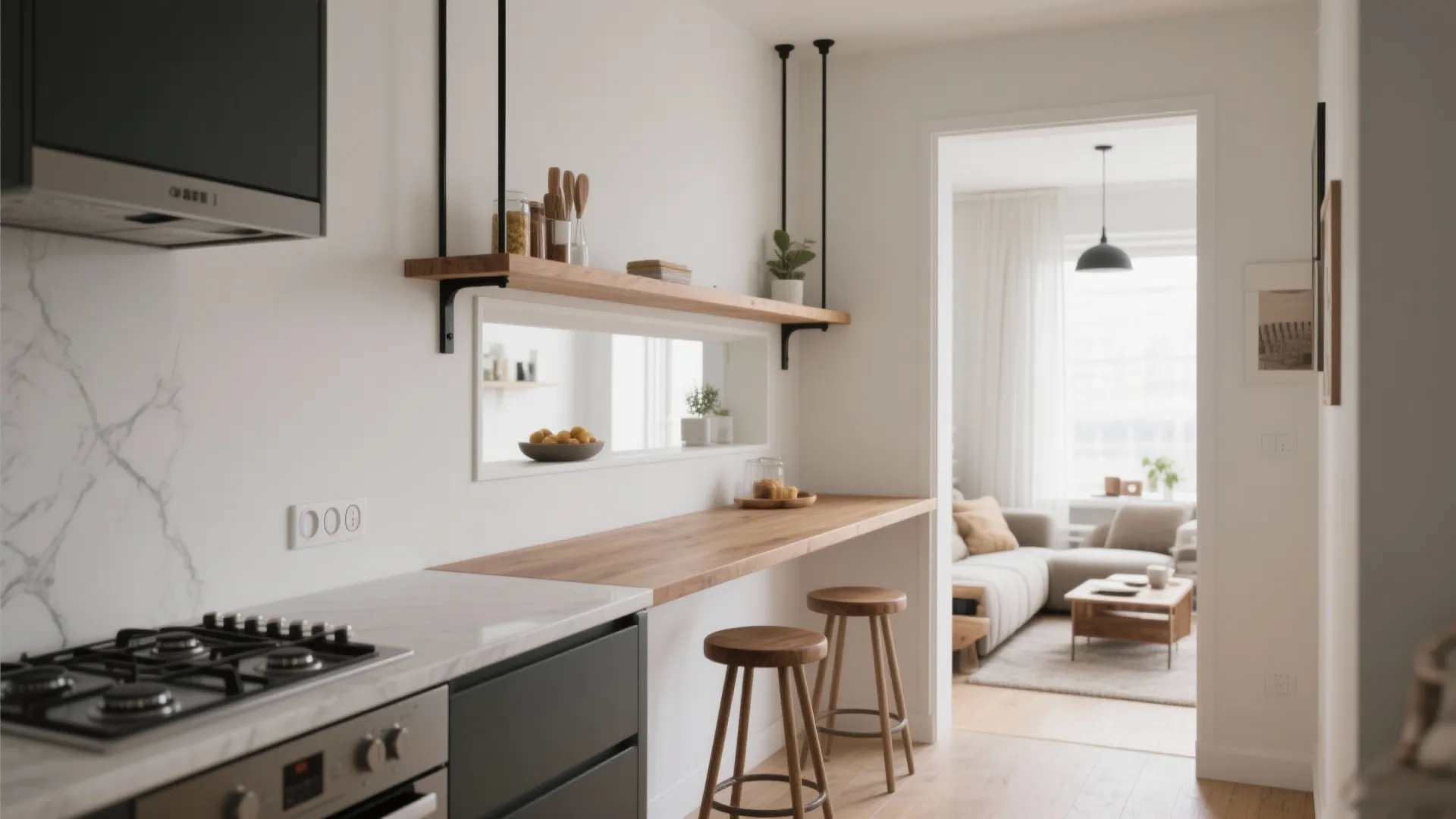 Pass-Through with Shelf or Breakfast Ledge