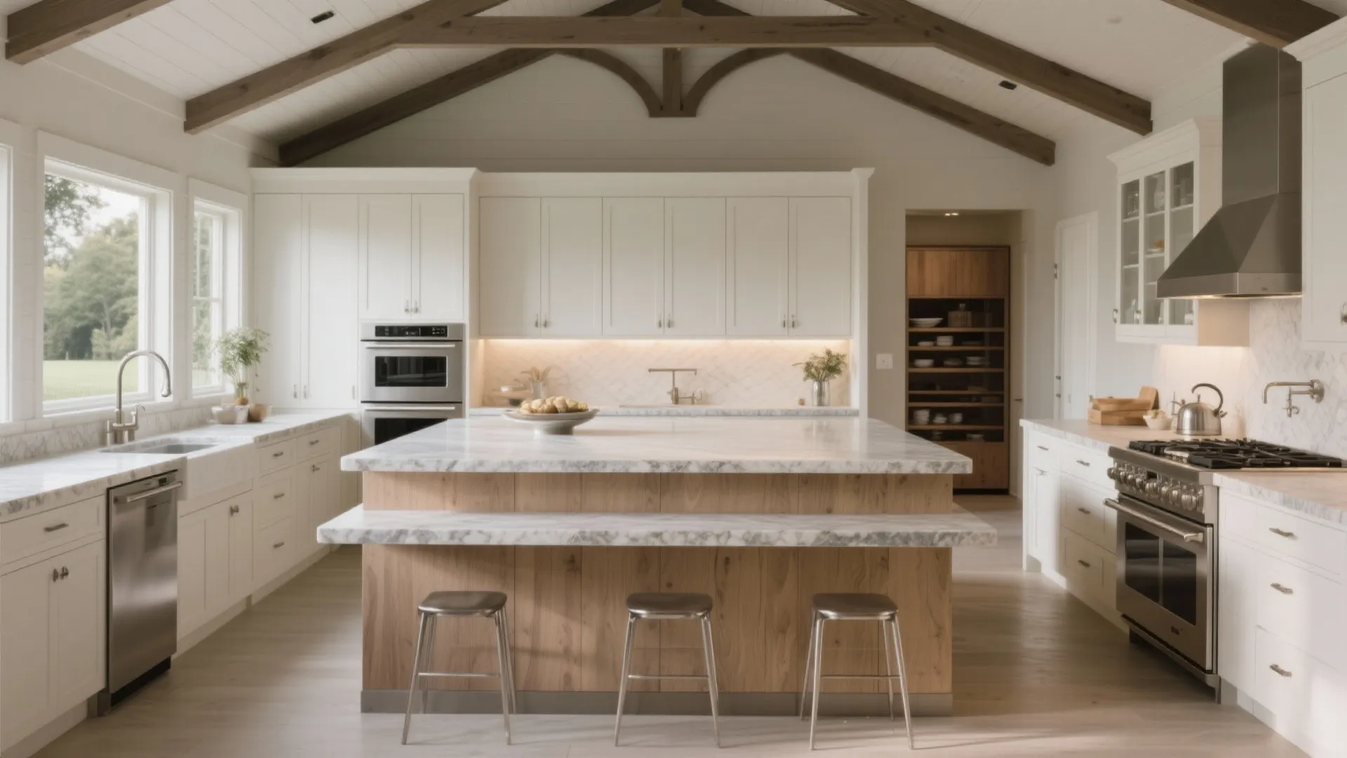 Chef’s Kitchen Pavilion with Concealed Storage
