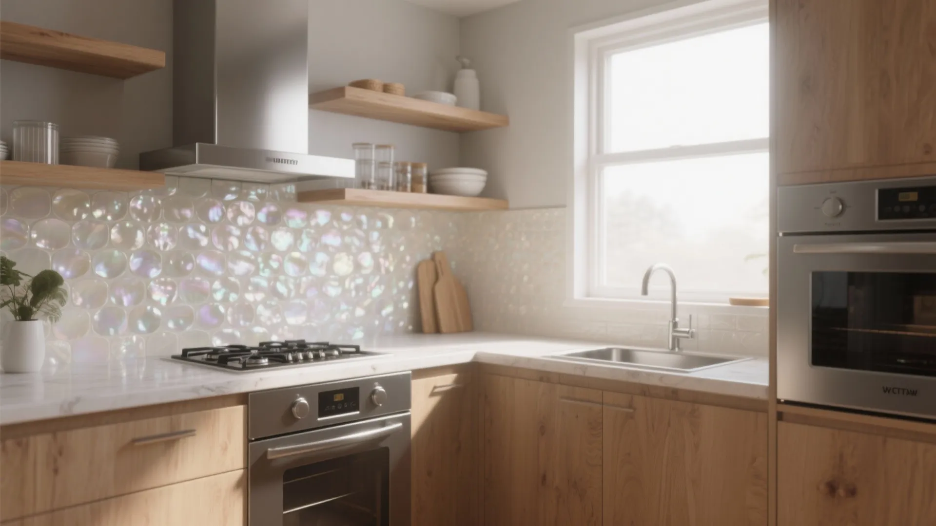 5. Pearlescent in Kitchens and Wet Areas