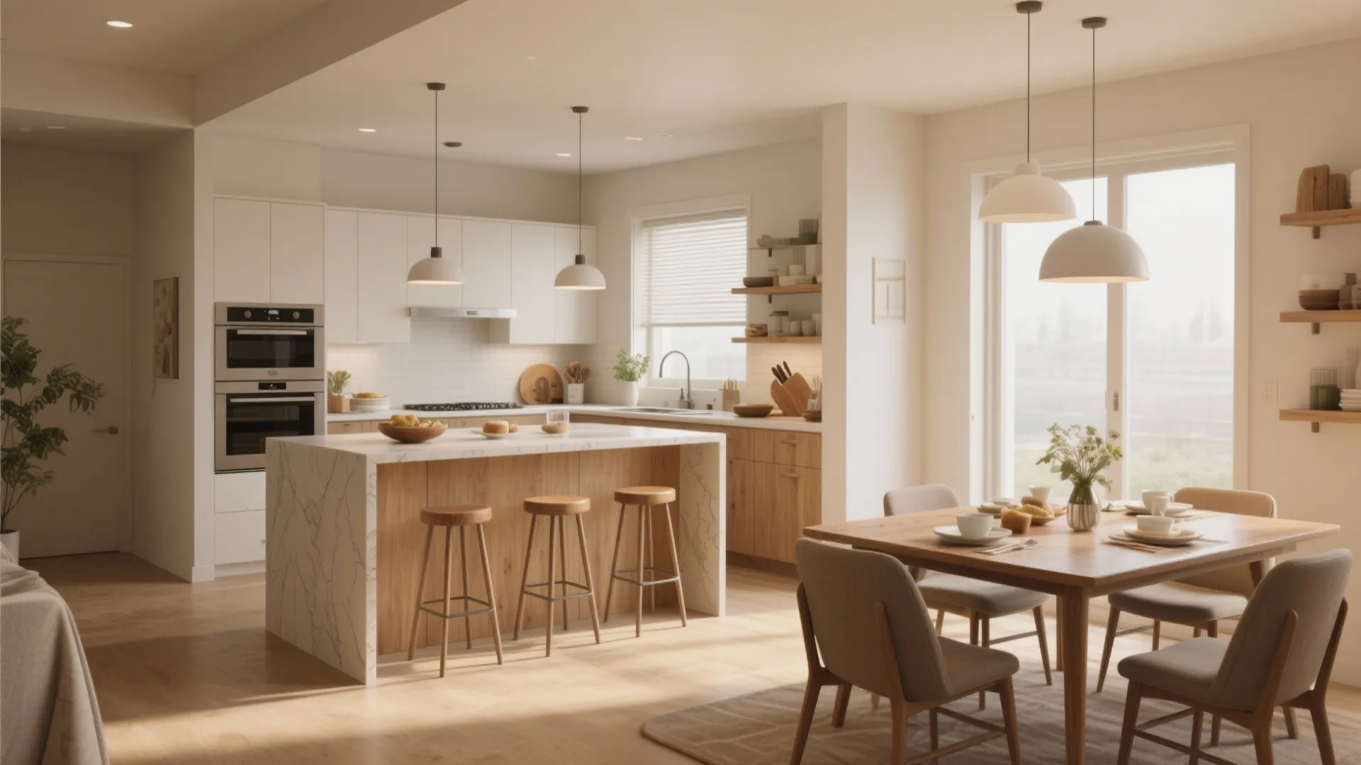 5. Kitchen-Adjacent Dining: Islands and Peninsulas