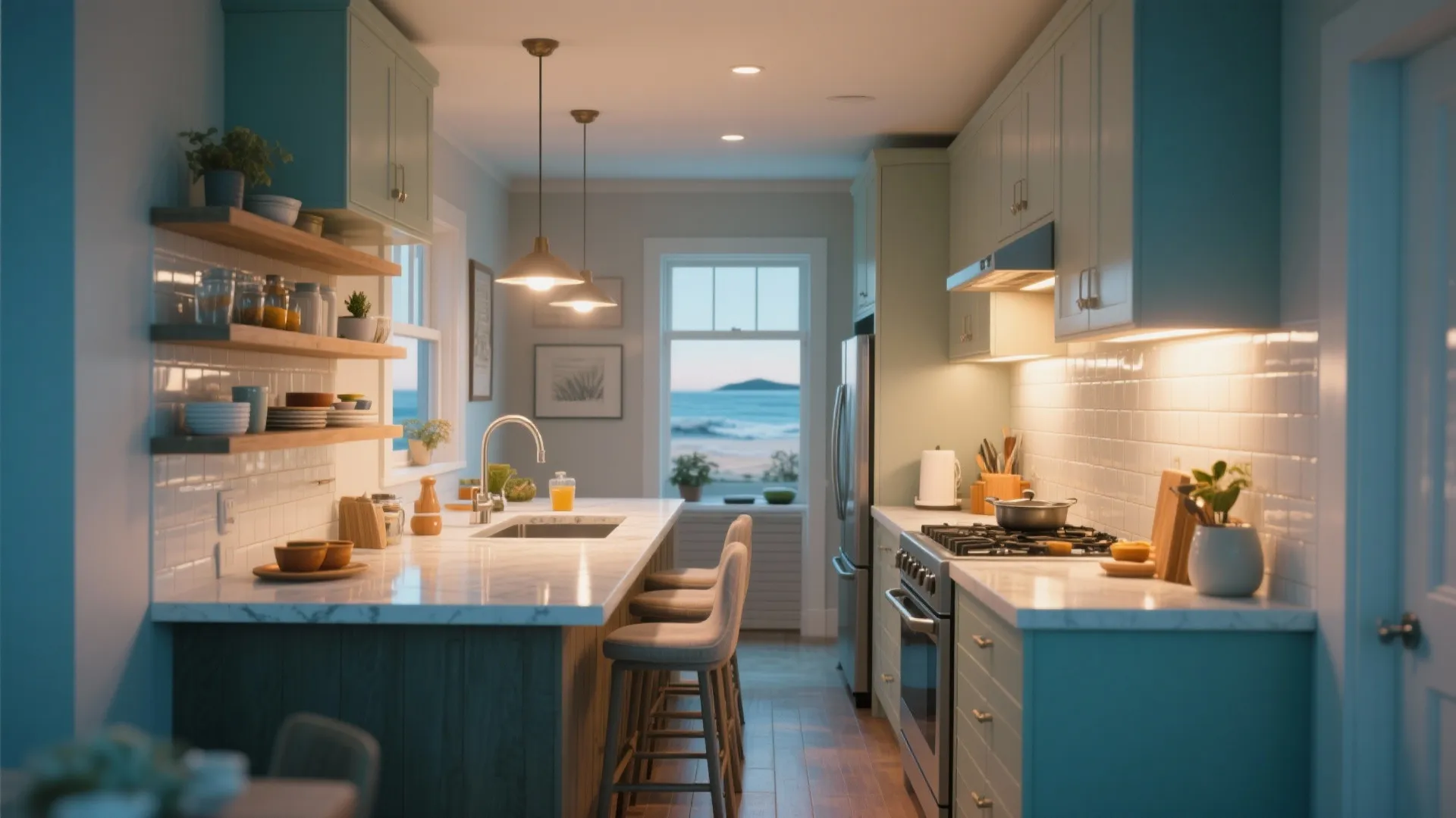 4. Dial in the kitchen layout for flow and social cooking