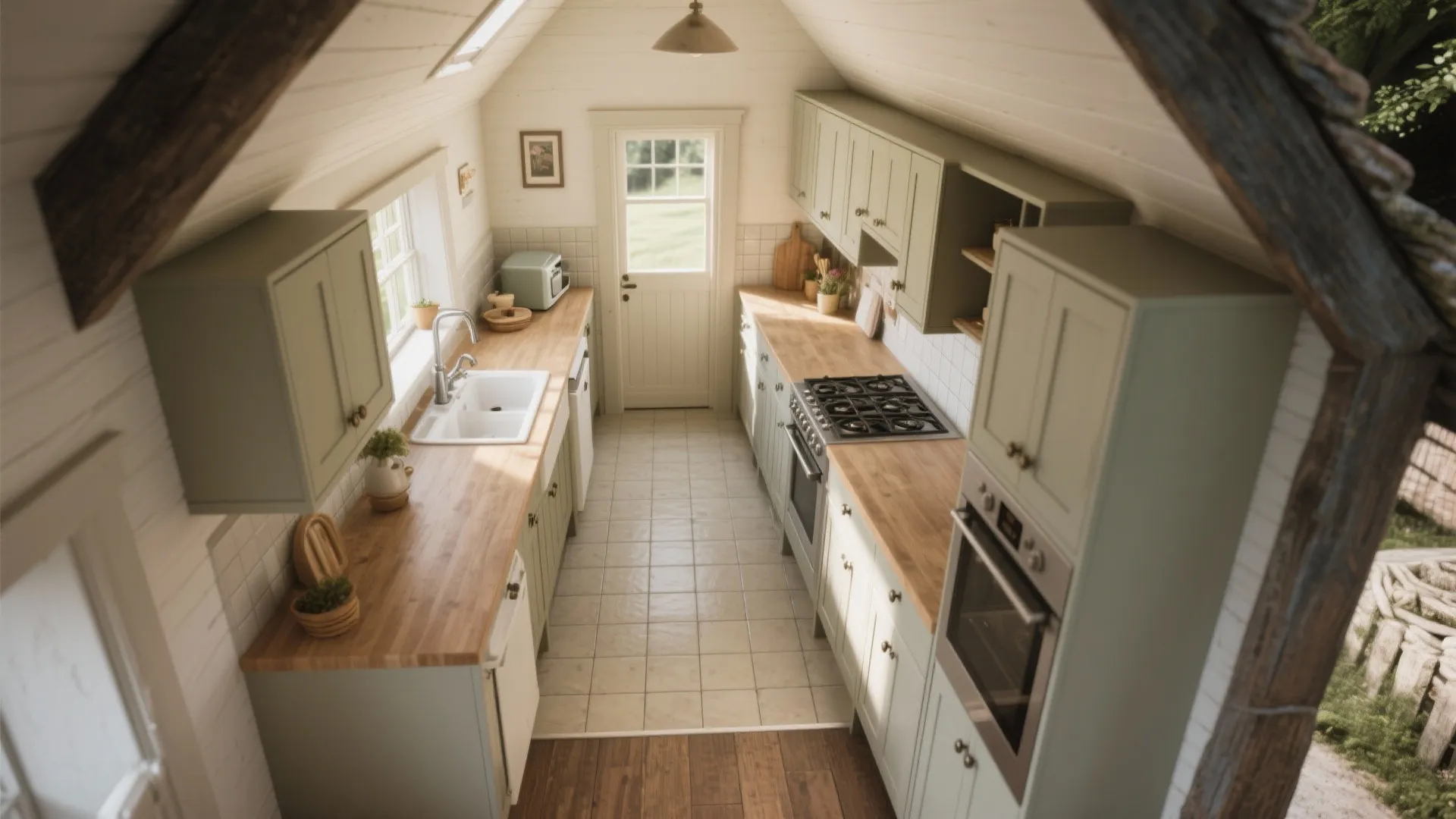 4. Efficient kitchen and bathroom footprints