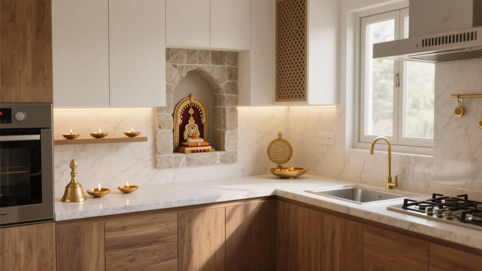 5 Pooja Room in Kitchen Ideas That Truly Work: How I fit serene, Vastu-friendly shrines into hardworking kitchens without losing storage, light, or style