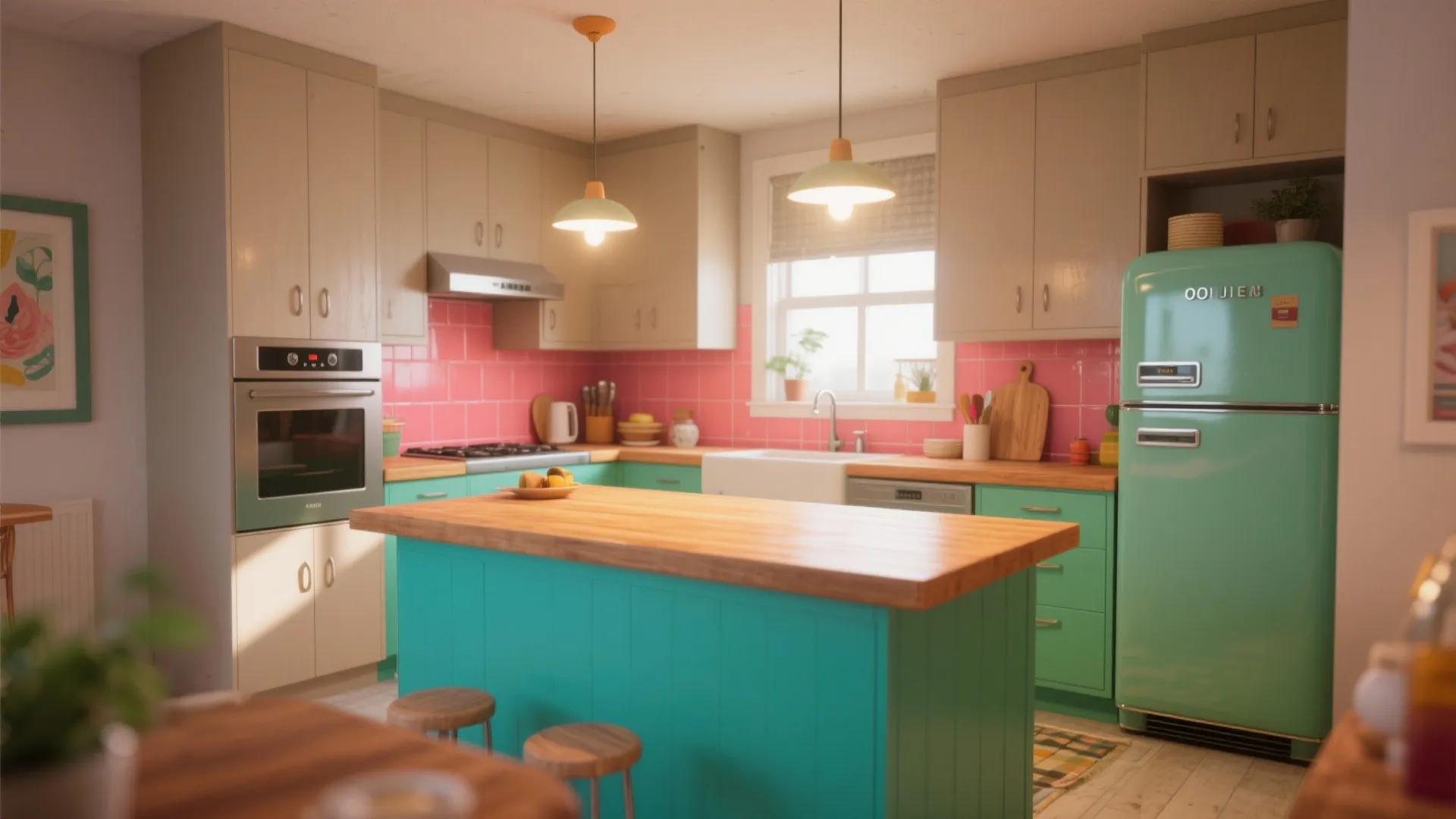 5. Kitchen pops: backboards, islands, and appliance panels
